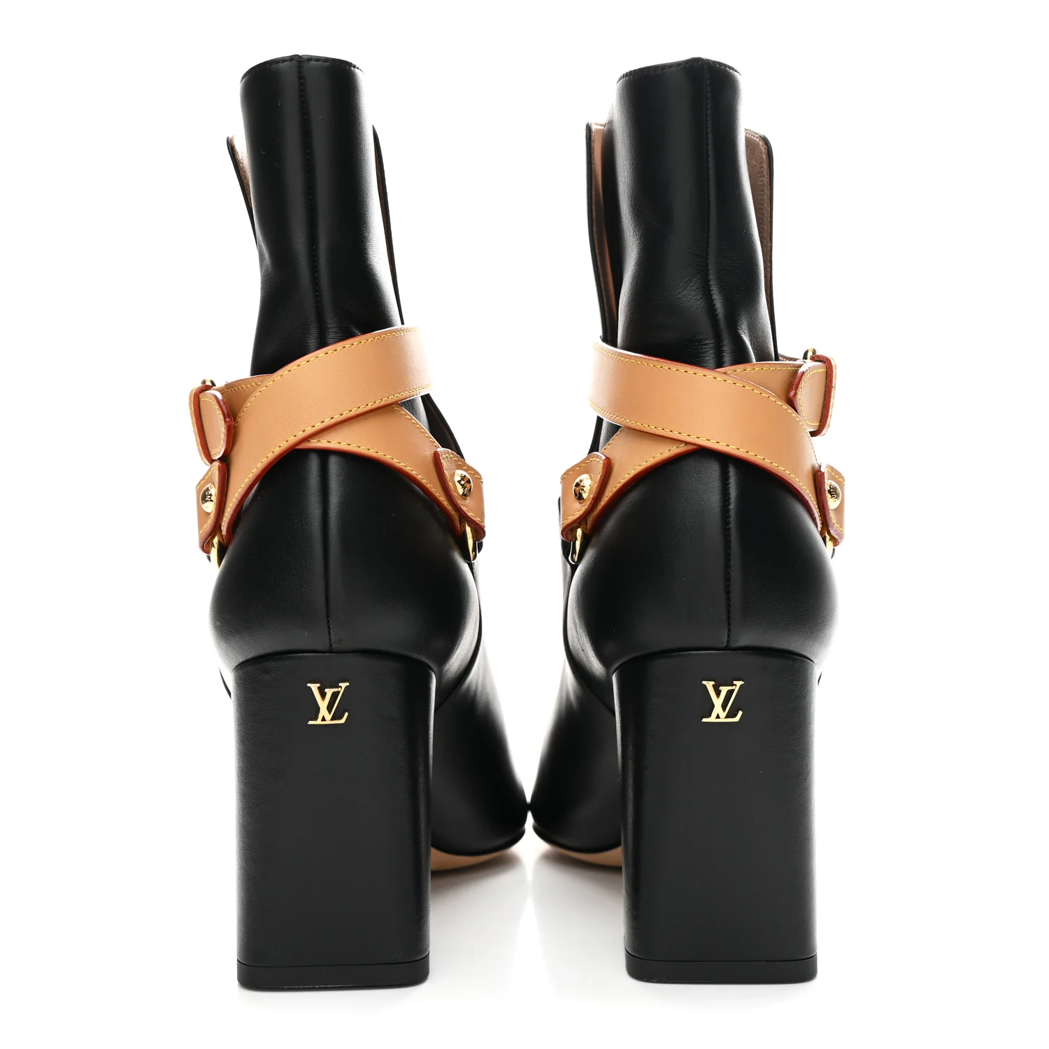 Calfskin Belted Ankle Boots 41 Black - Image 6