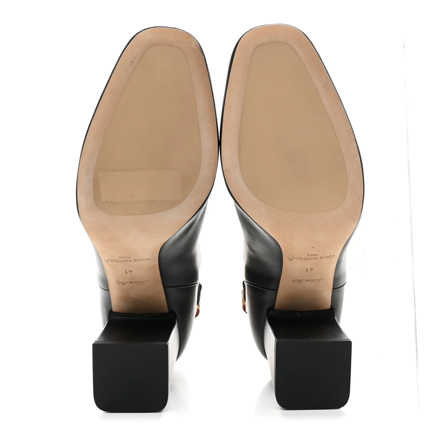 Calfskin Belted Ankle Boots 41 Black - Image 7