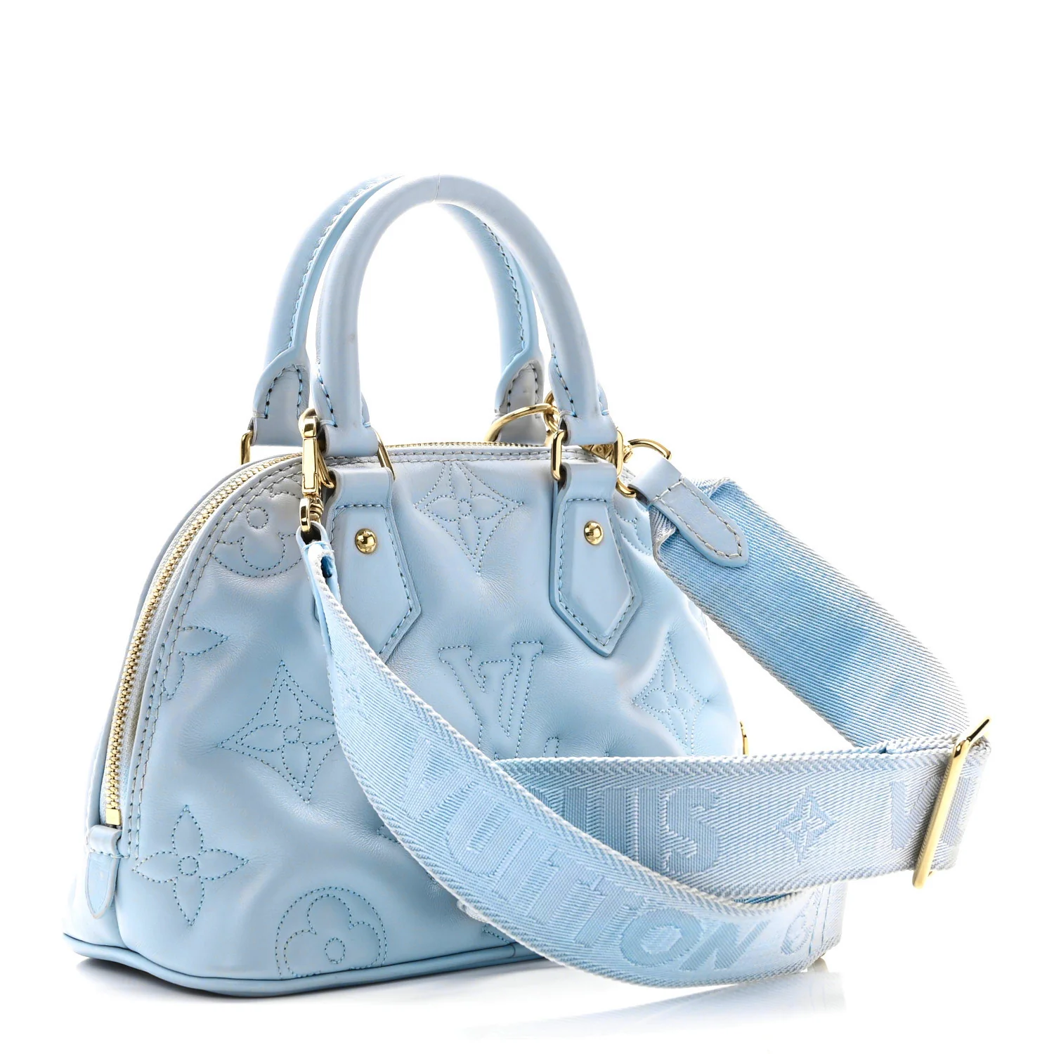 Calfskin Bubblegram Alma BB Ice Blue - Image 3