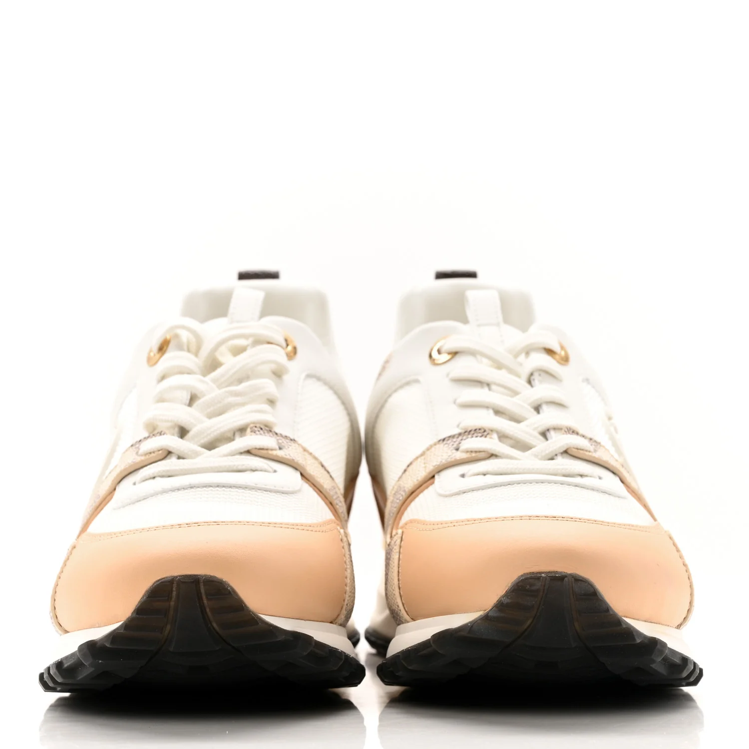 Calfskin Damier Azur Run Away Sneakers 39 White - Image 3