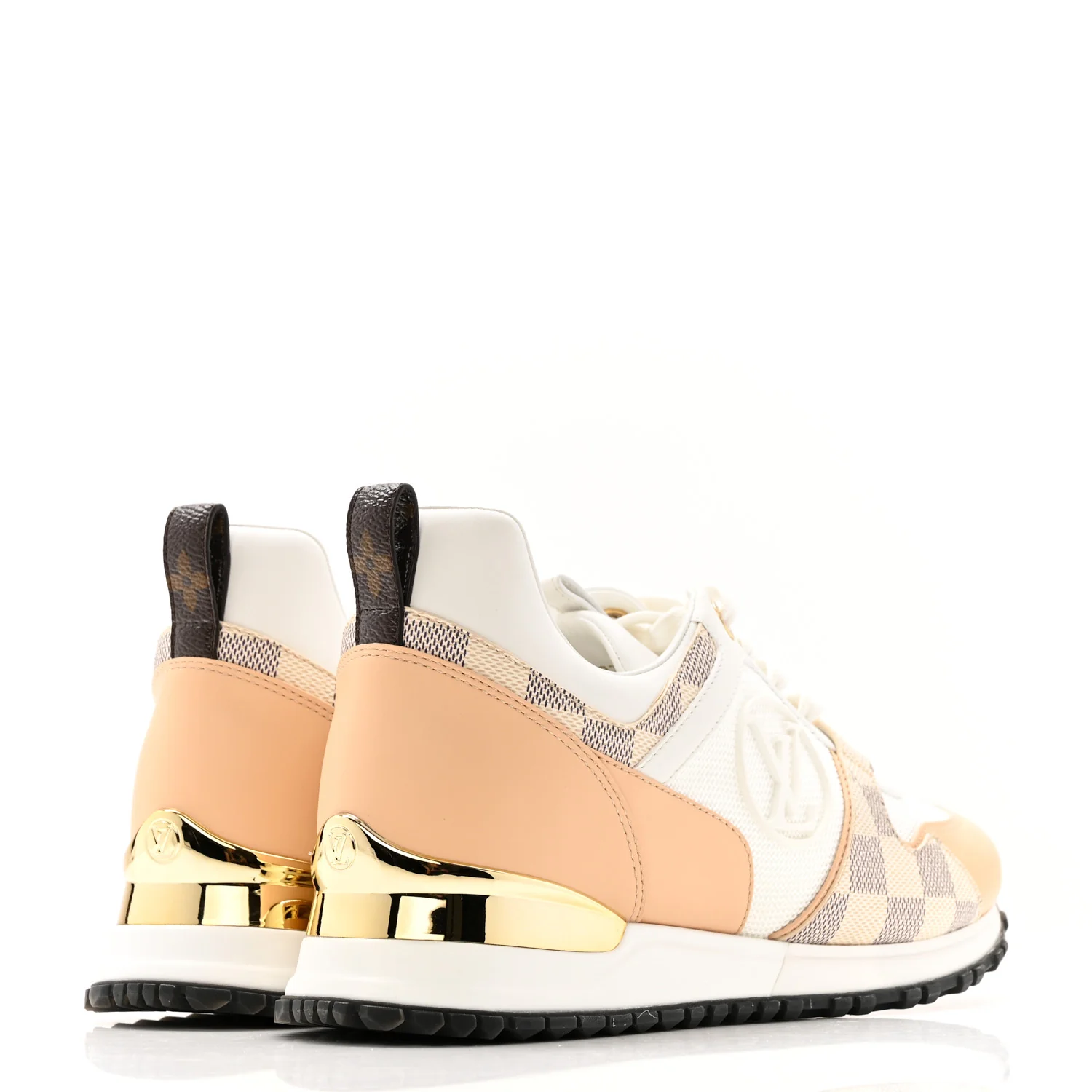Calfskin Damier Azur Run Away Sneakers 39 White - Image 5