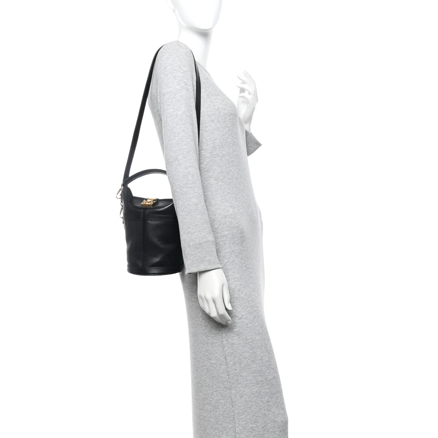 Calfskin Duffle Bag Black - Image 2