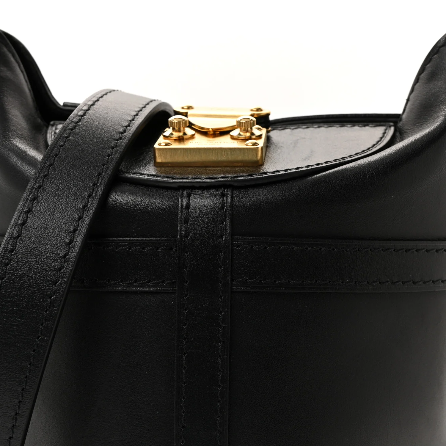 Calfskin Duffle Bag Black - Image 7
