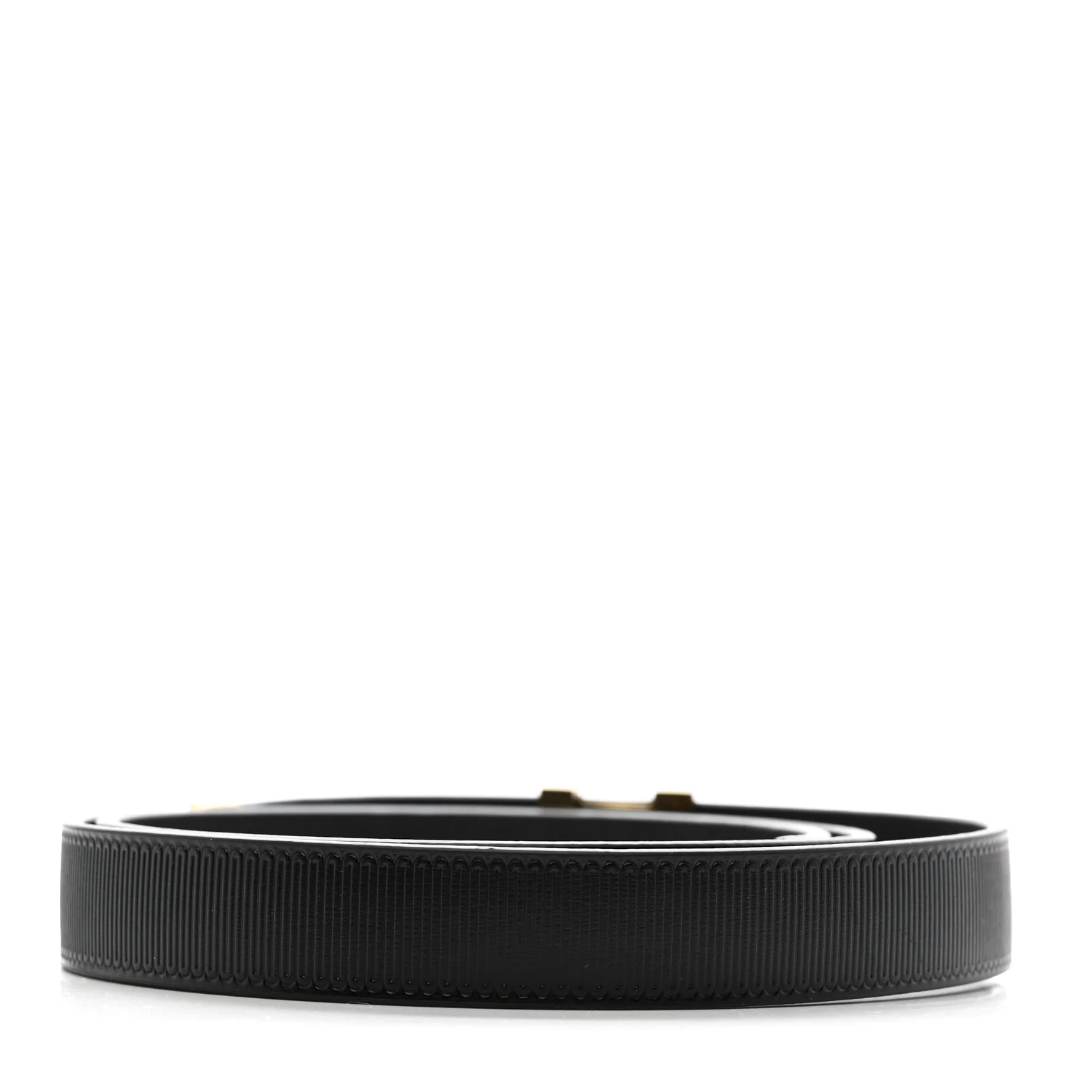 Calfskin Embossed LV Initiales 20mm Belt 75 30 Black - Image 2
