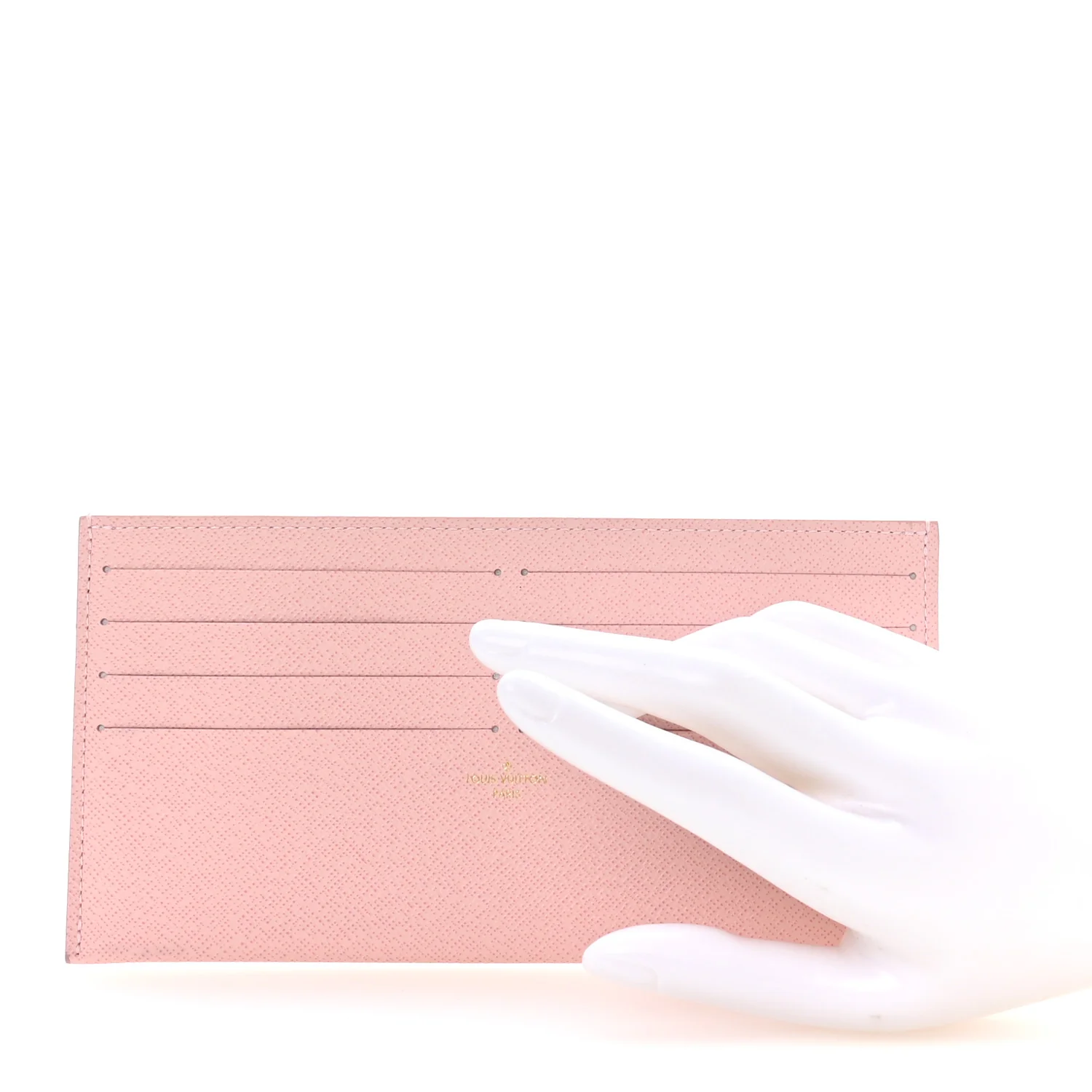 Calfskin Felicie Card Holder Insert Rose Ballerine - Image 2