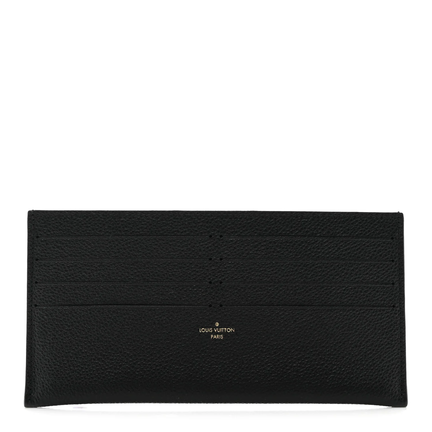 Calfskin Felicie Chain Wallet Card Holder Insert Black