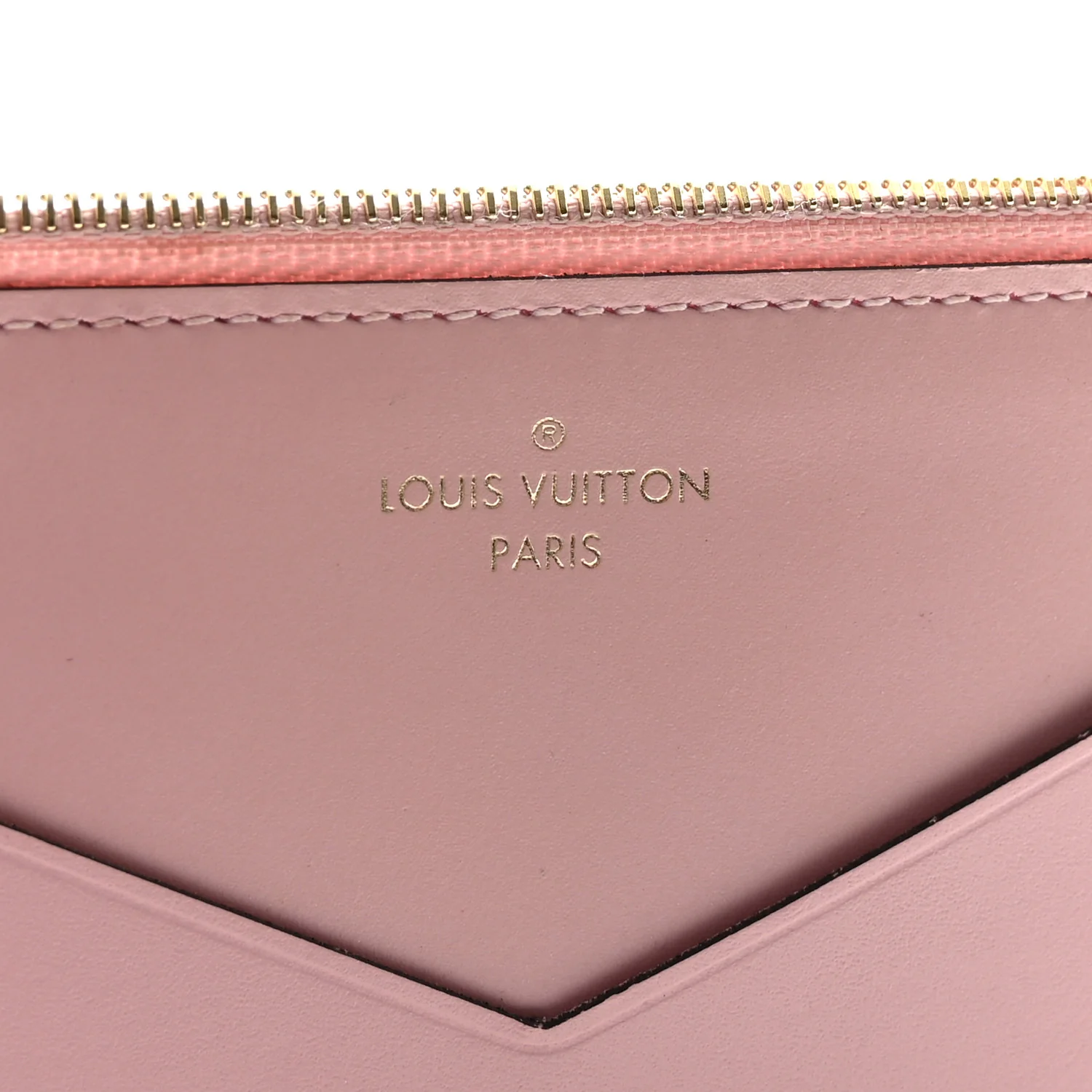 Calfskin Jeanne Wallet Zippered Insert Rose Ballerine - Image 11