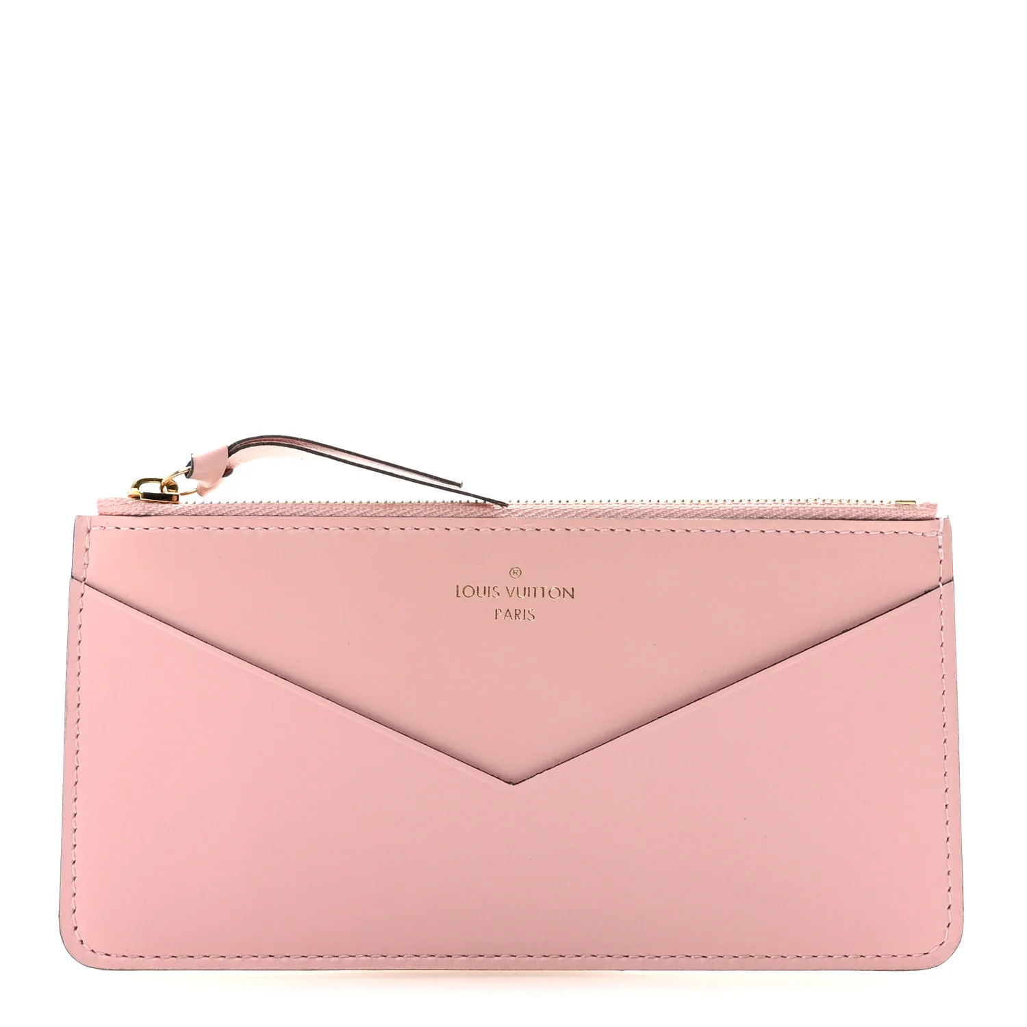 Calfskin Jeanne Wallet Zippered Insert Rose Ballerine - Image 2
