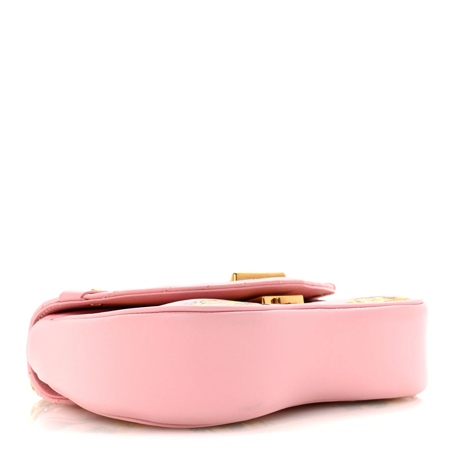 Calfskin Leopard Print New Wave Chain PM Light Pink - Image 4