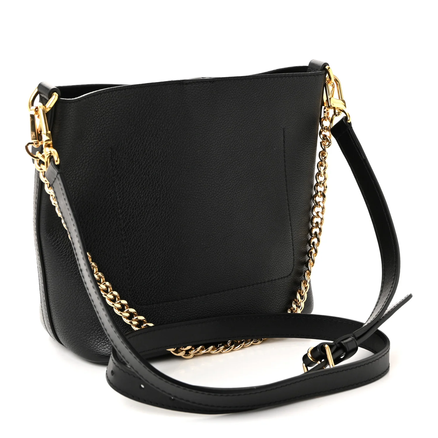 Calfskin Lock and Walk Bucket Black - Image 3