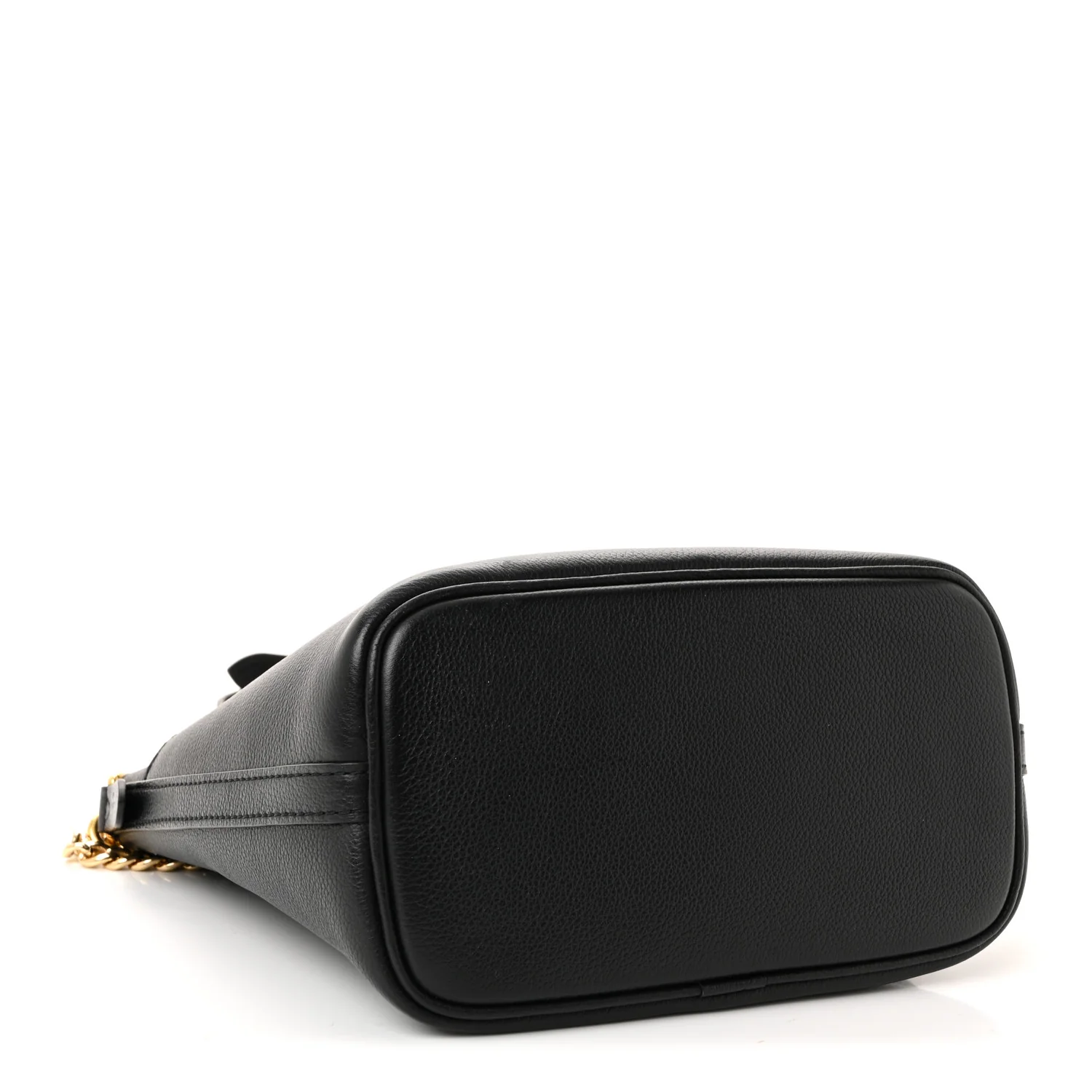 Calfskin Lock and Walk Bucket Black - Image 4