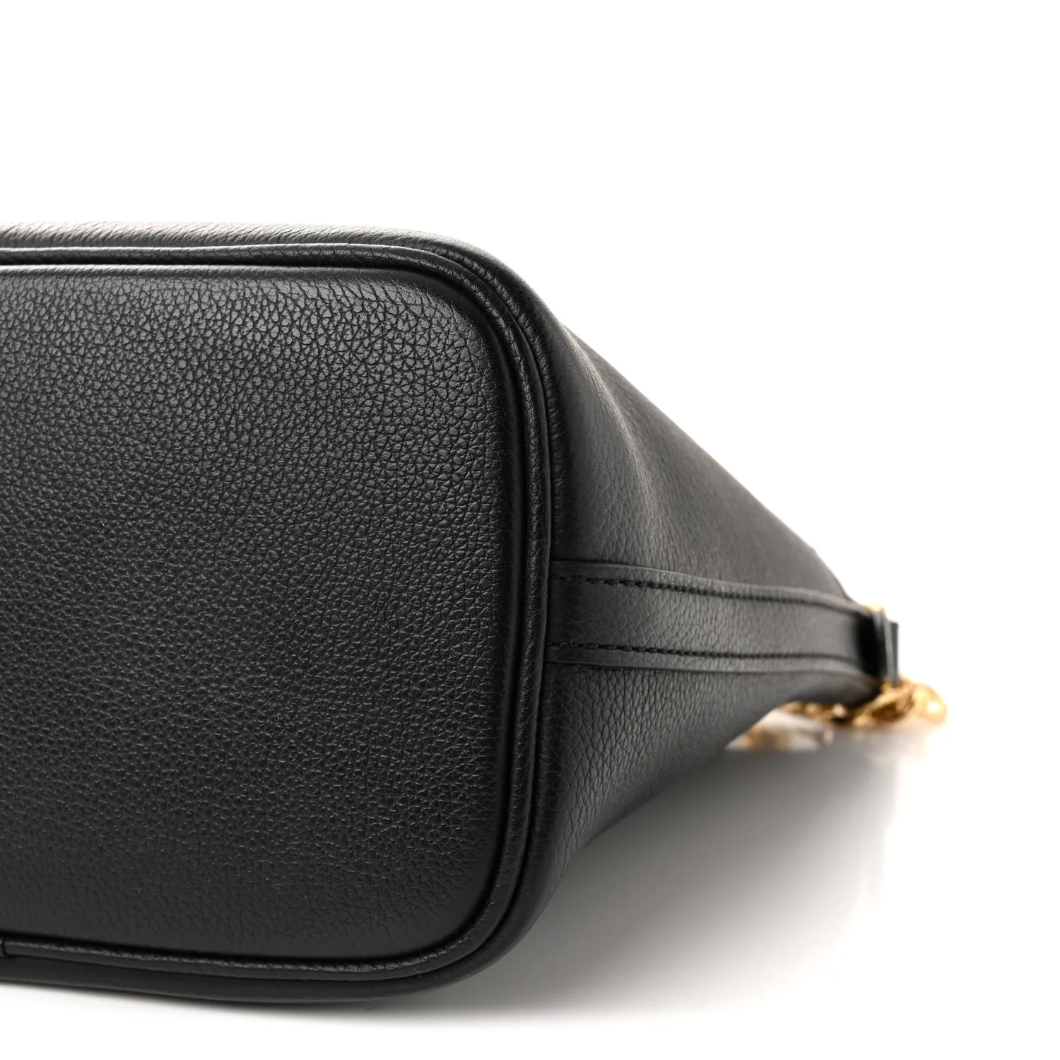 Calfskin Lock and Walk Bucket Black - Image 7
