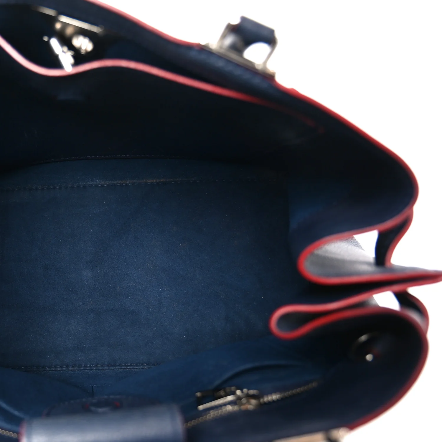 Calfskin Lockme Day Marine Rouge - Image 5