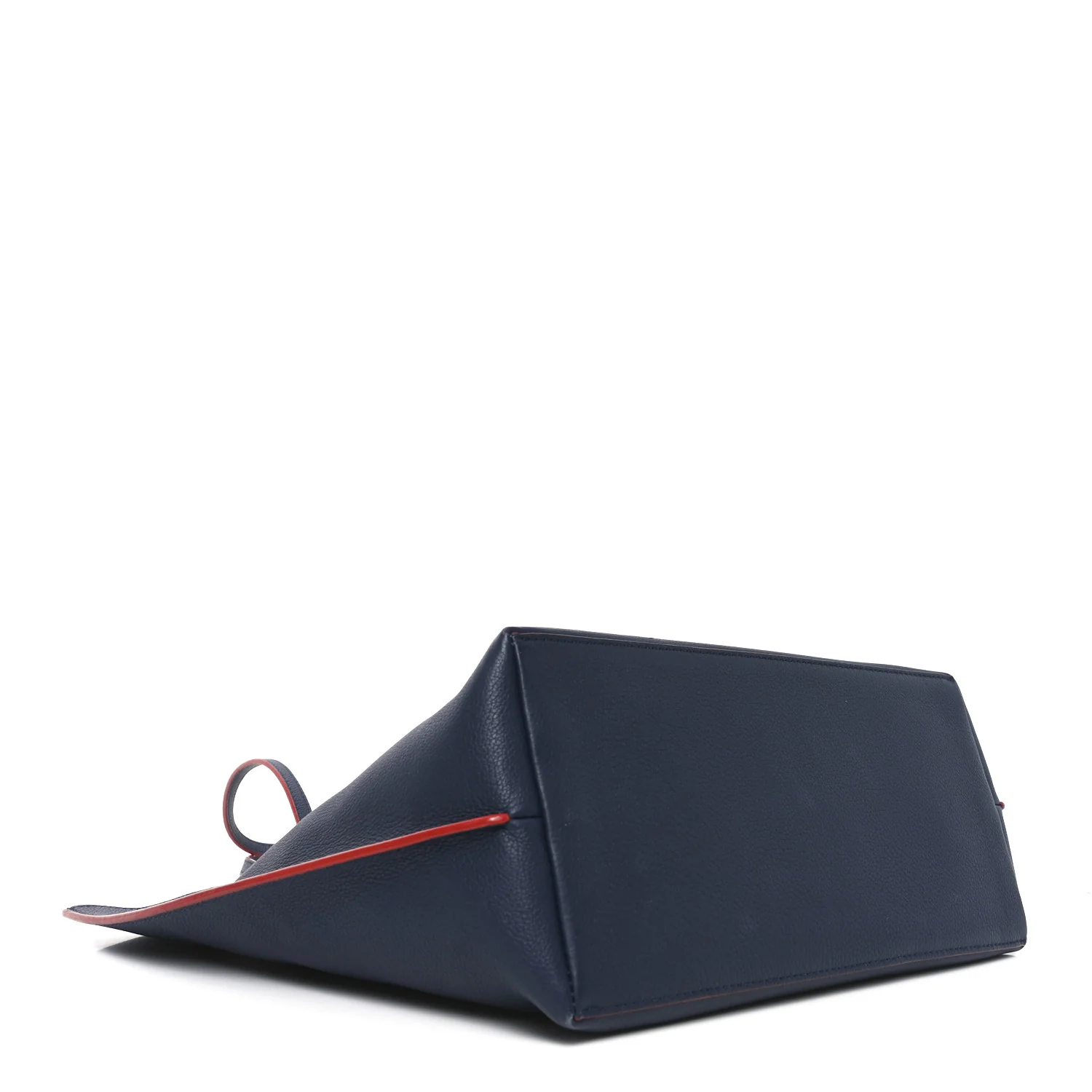 Calfskin Lockme Go Tote Marine Rouge - Image 4