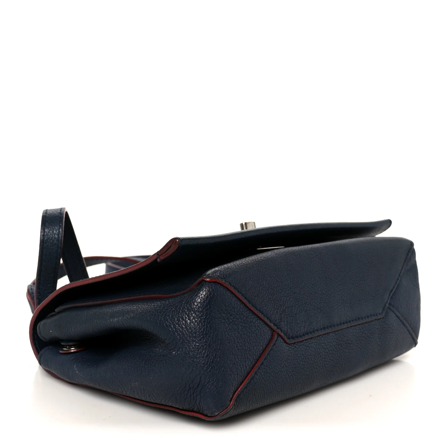 Calfskin Lockme II Chain Bag BB Marine Rouge - Image 4