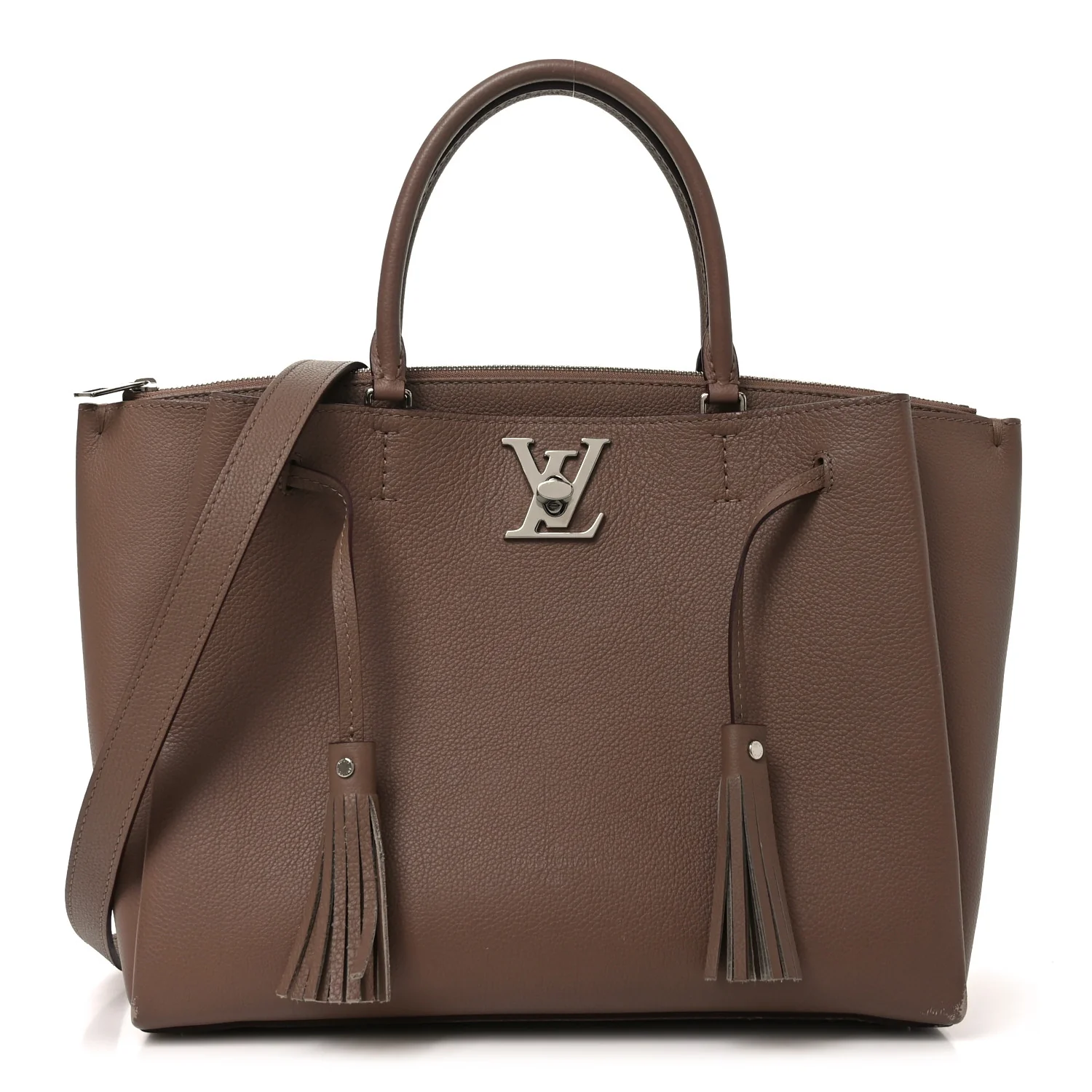 Calfskin Lockmeto Taupe Glace