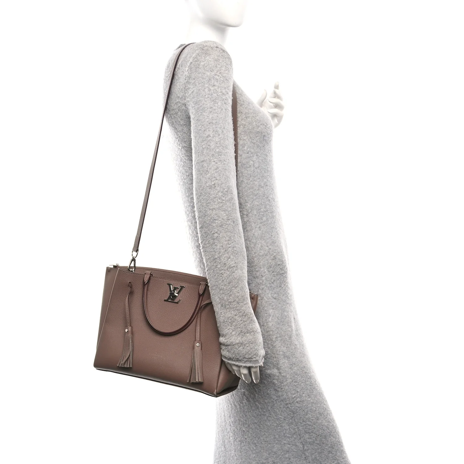 Calfskin Lockmeto Taupe Glace - Image 2
