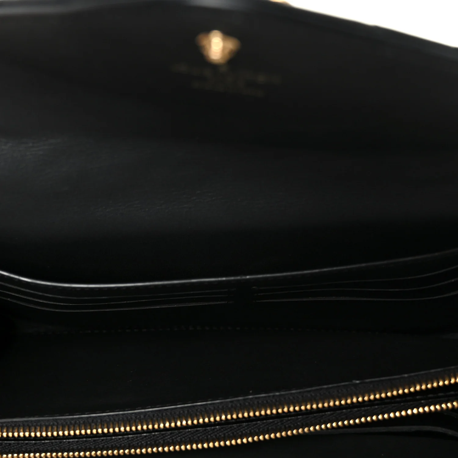 Calfskin Love Lock New Wave Long Wallet Black - Image 5