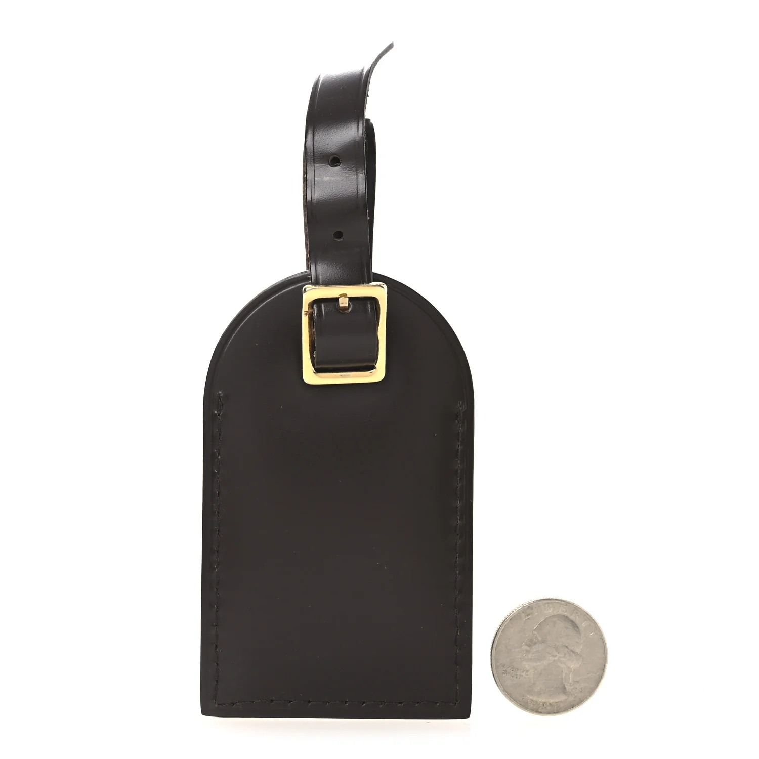 Calfskin Luggage Tag Ebene - Image 2