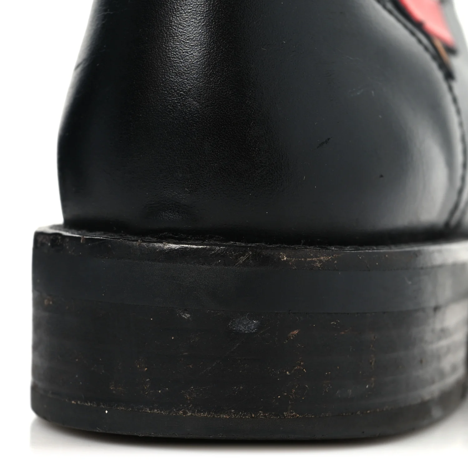 Calfskin LV Black Heart Flat Ranger Boots 37 Black - Image 10