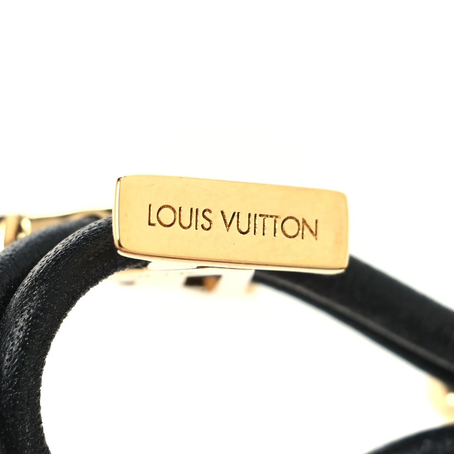 Calfskin LV Bloom Bracelet Black - Image 4