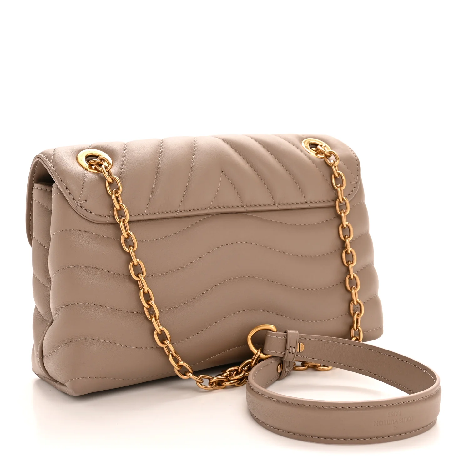 Calfskin LV New Wave Chain Bag Taupe - Image 3