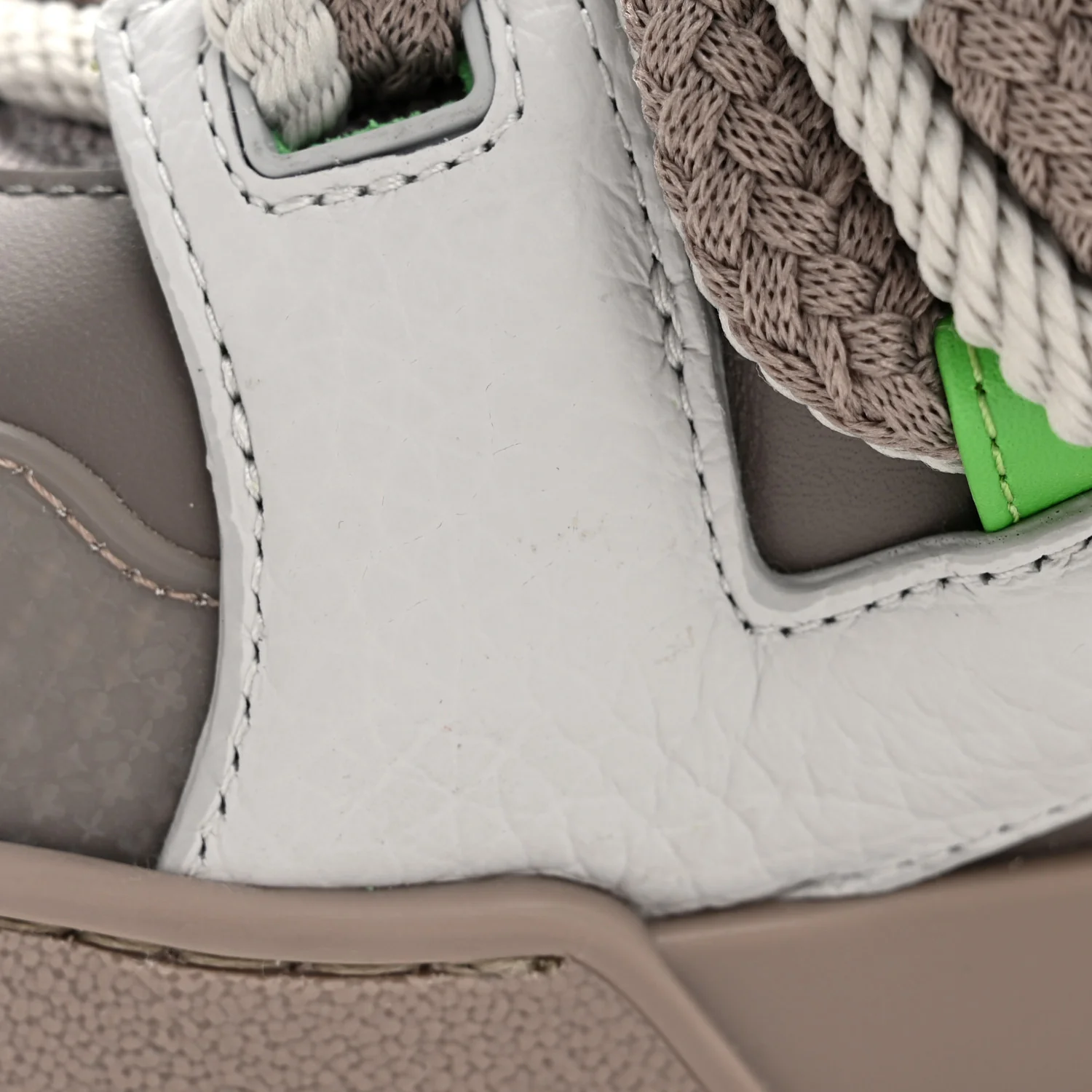 Calfskin Mens LV Skate Sneaker 9 Grey Green - Image 10