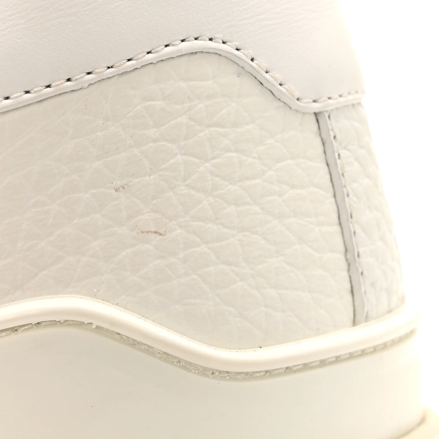 Calfskin Mens LV Trainer Sneakers 8.5 White - Image 12