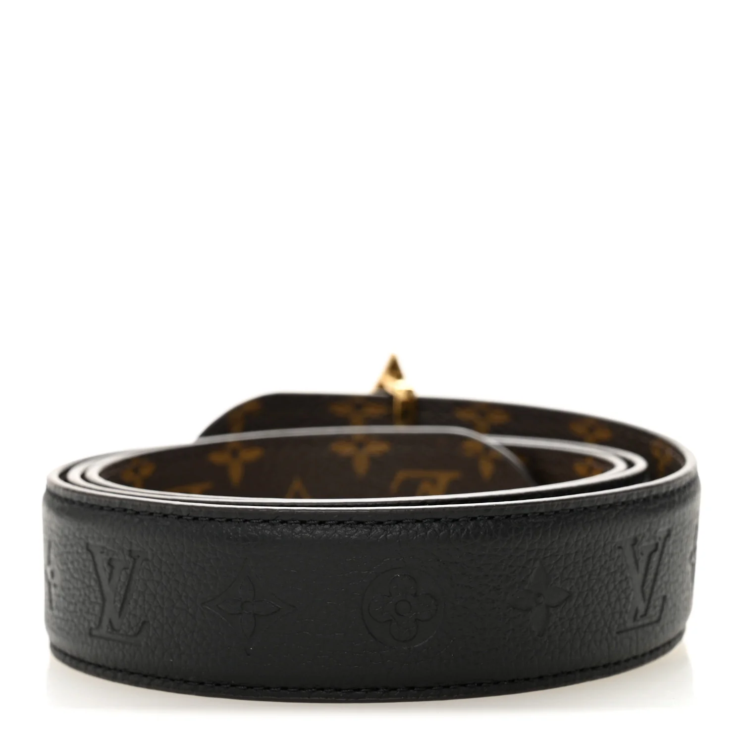 Calfskin Monogram 30mm Flowergram Reversible Belt 85 34 Black - Image 2