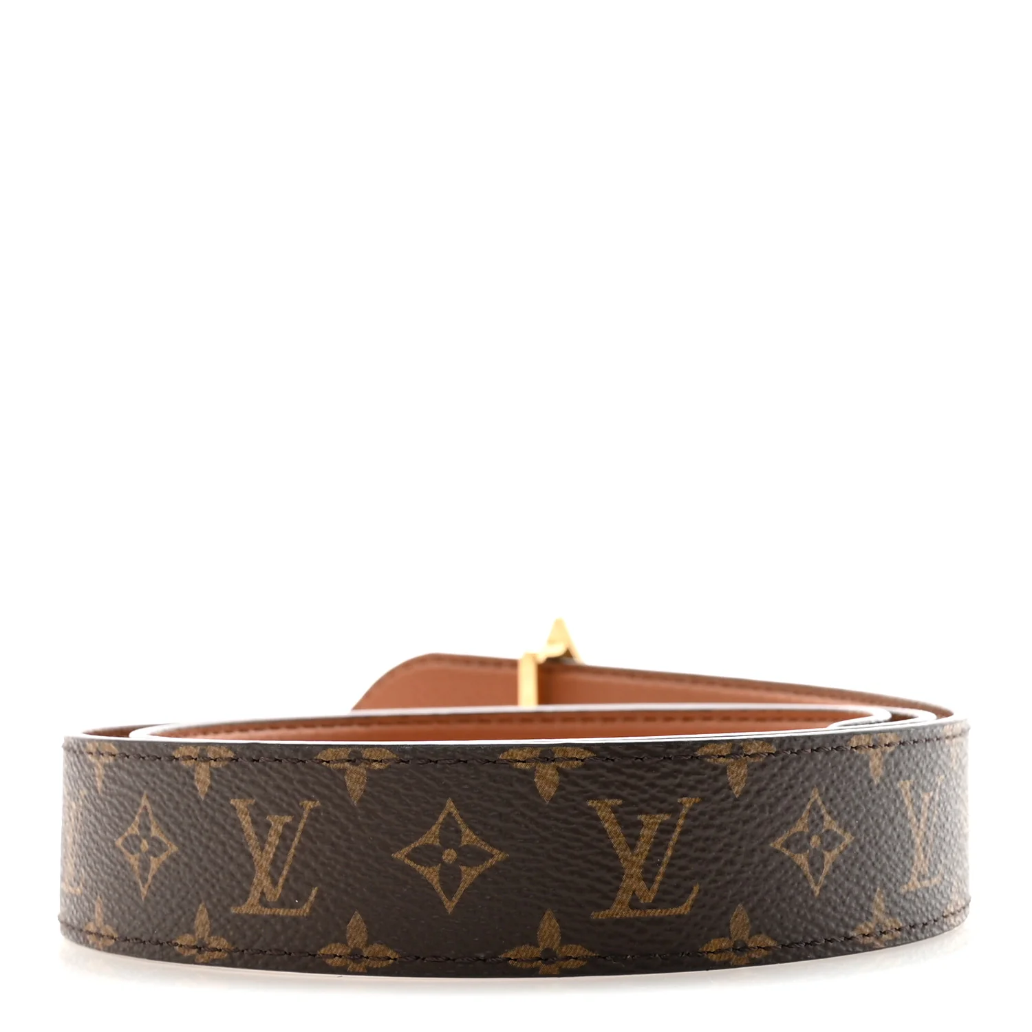 Calfskin Monogram 30mm LV Flowergram Reversible Belt 85 34 Cognac - Image 2