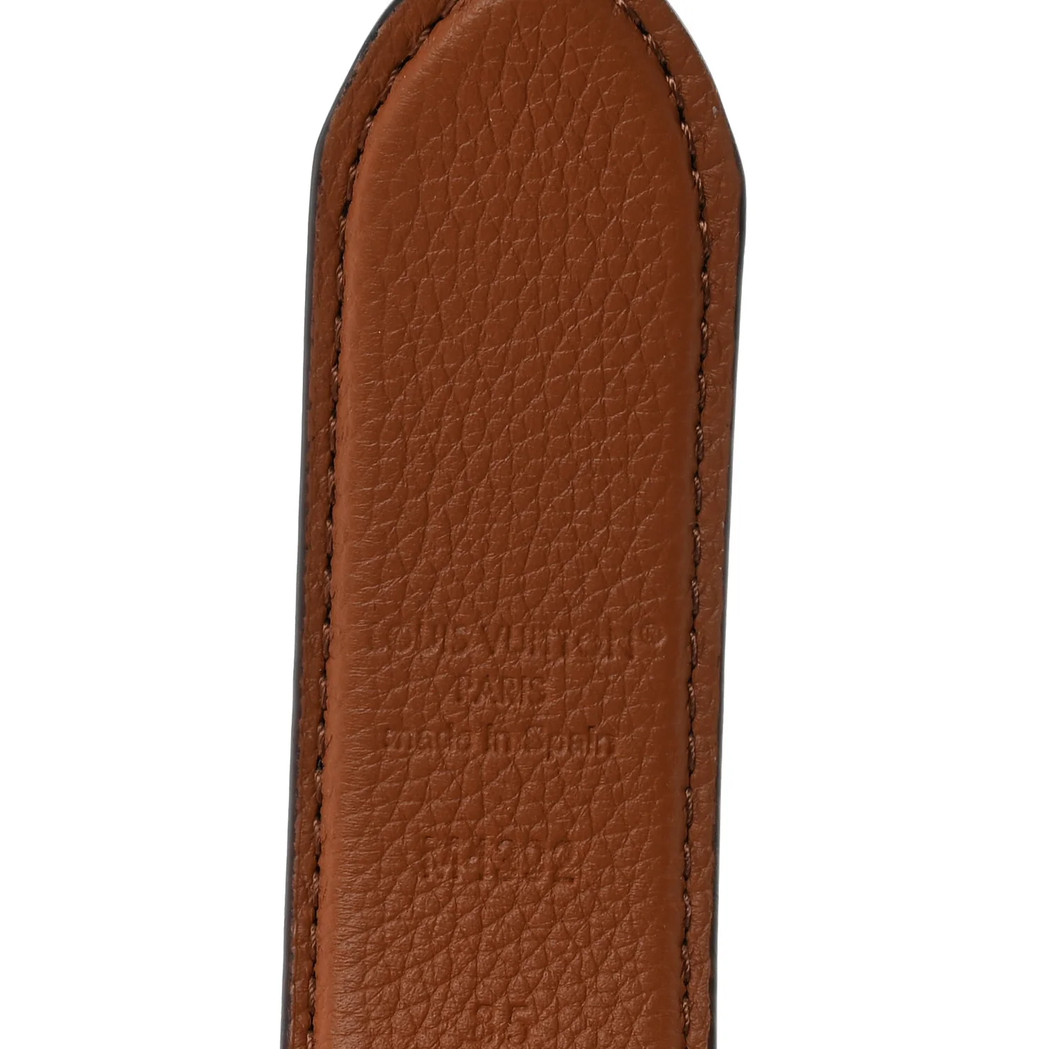 Calfskin Monogram 30mm LV Flowergram Reversible Belt 85 34 Cognac - Image 5