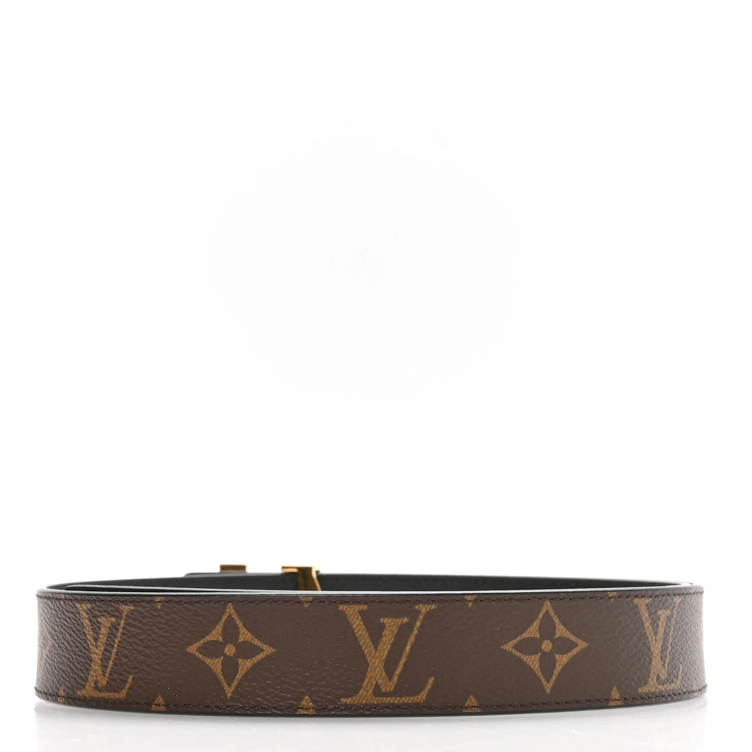 Calfskin Monogram 30mm LV Initiales Reversible 85 34 Belt Black - Image 4