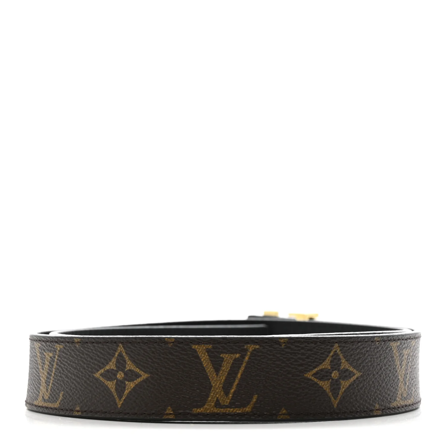 Calfskin Monogram 30mm LV Initiales Reversible Belt 80 32 Black - Image 2