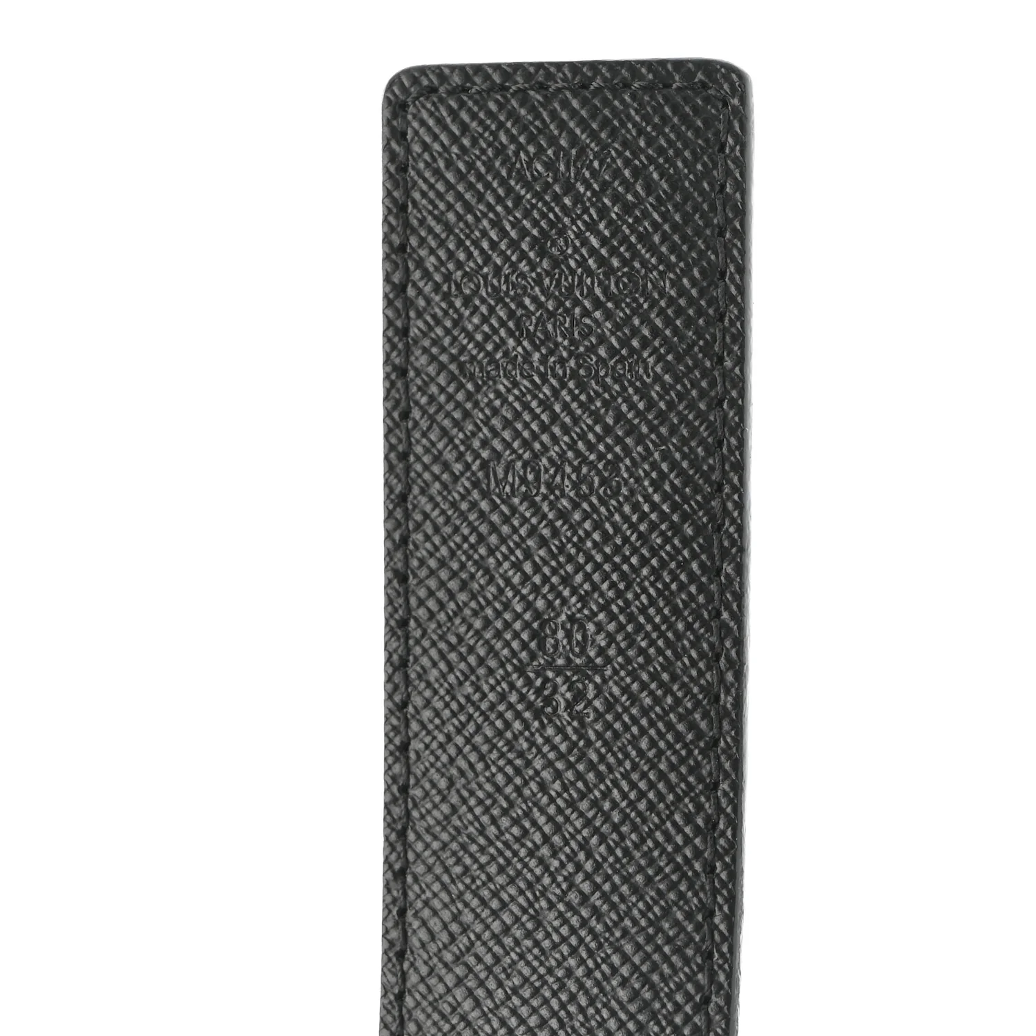 Calfskin Monogram 30mm LV Initiales Reversible Belt 80 32 Black - Image 3