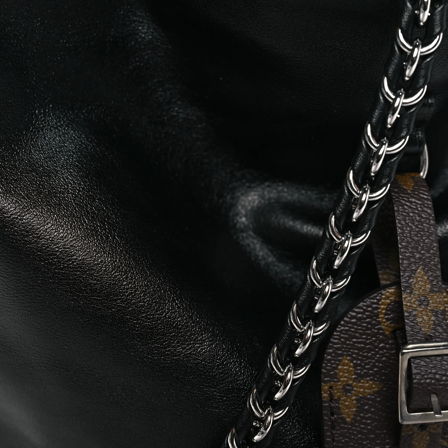 Calfskin Monogram Atlantis Vibe MM Black - Image 8