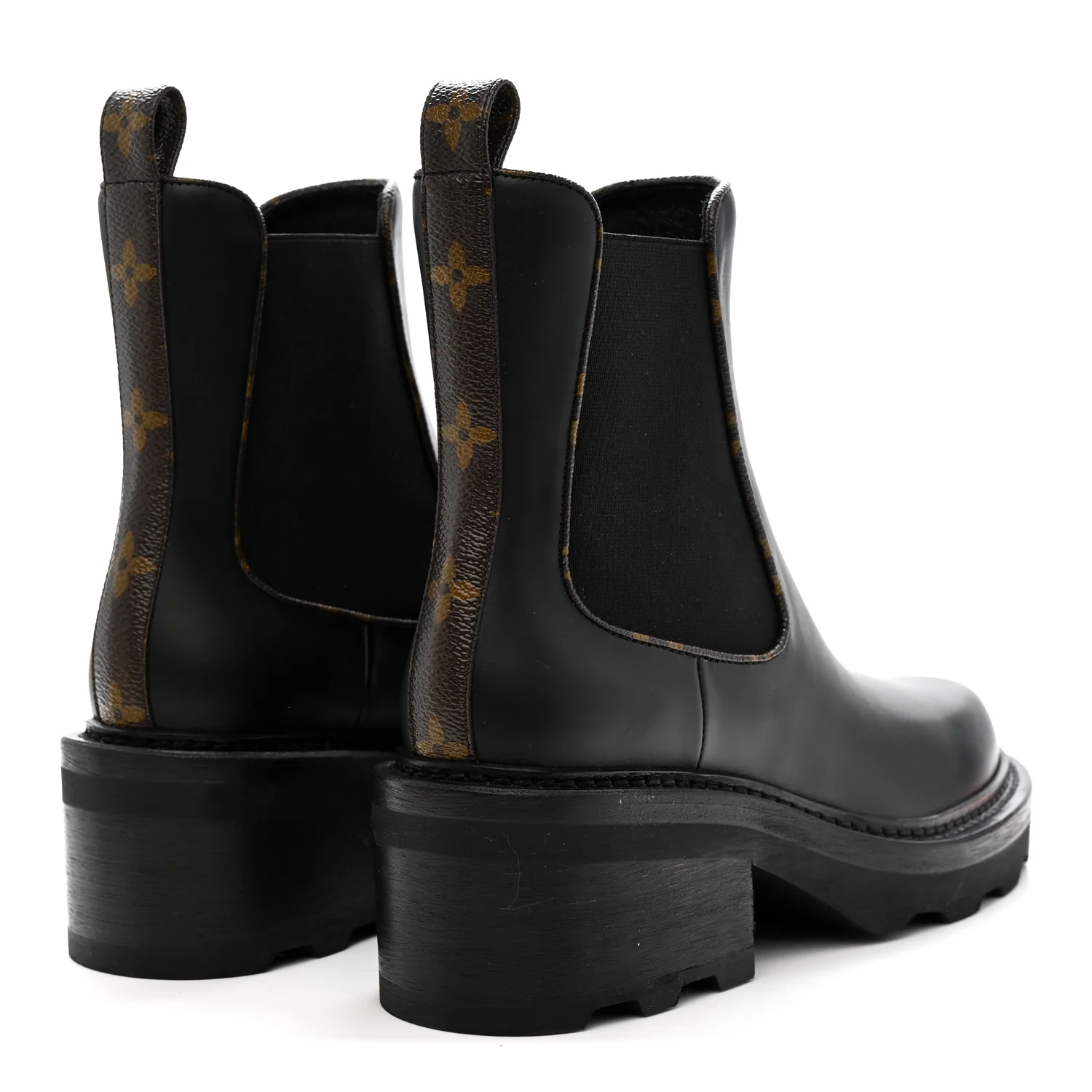 Calfskin Monogram Beaubourg Ankle Boots 38 Black - Image 4