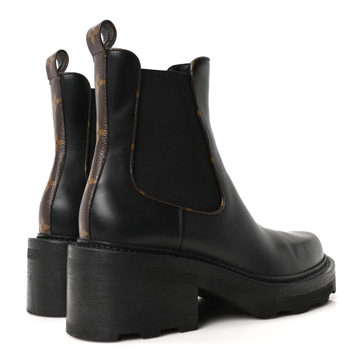Calfskin Monogram Beaubourg Ankle Boots 39.5 Black - Image 5