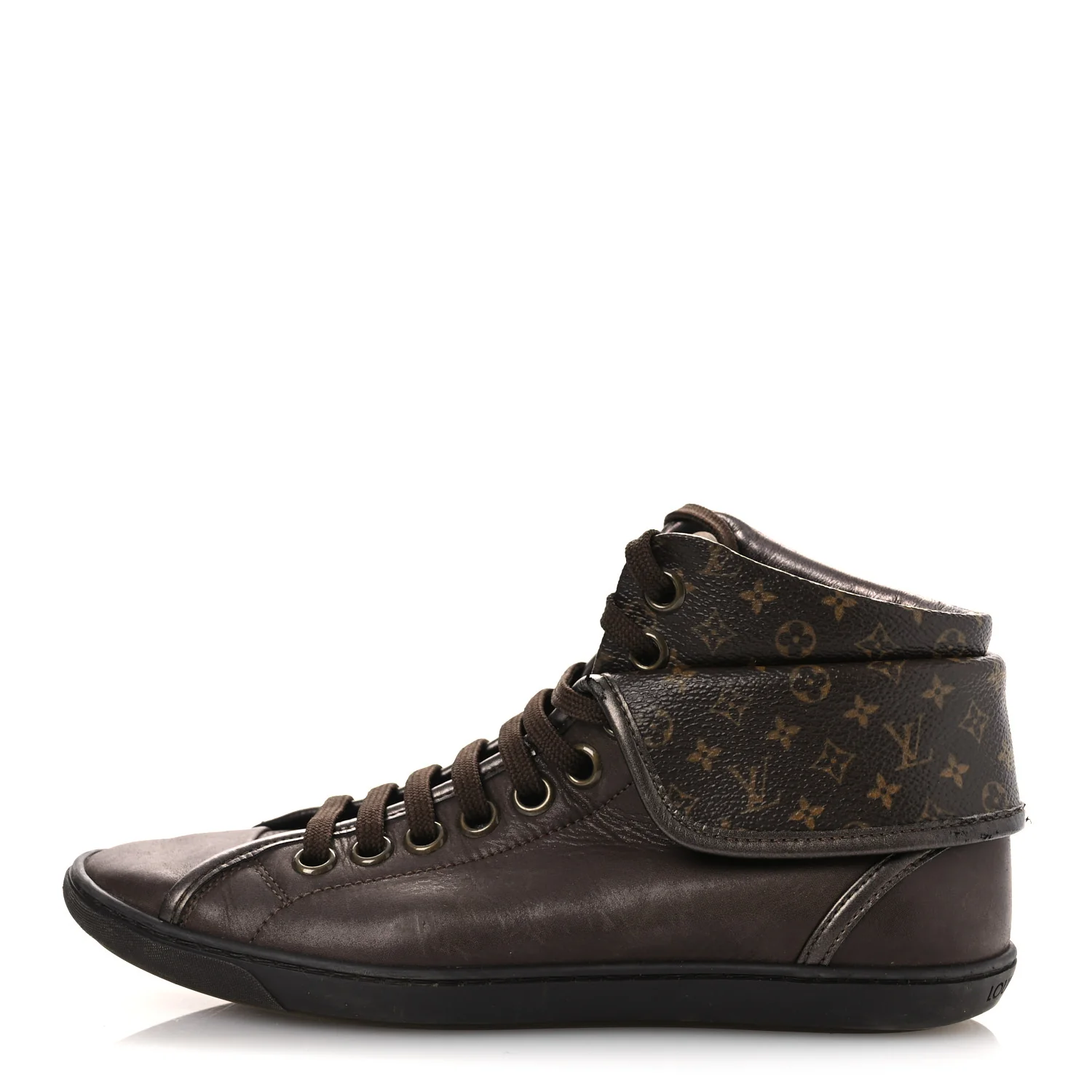Calfskin Monogram Brea Sneaker 34.5 Brown