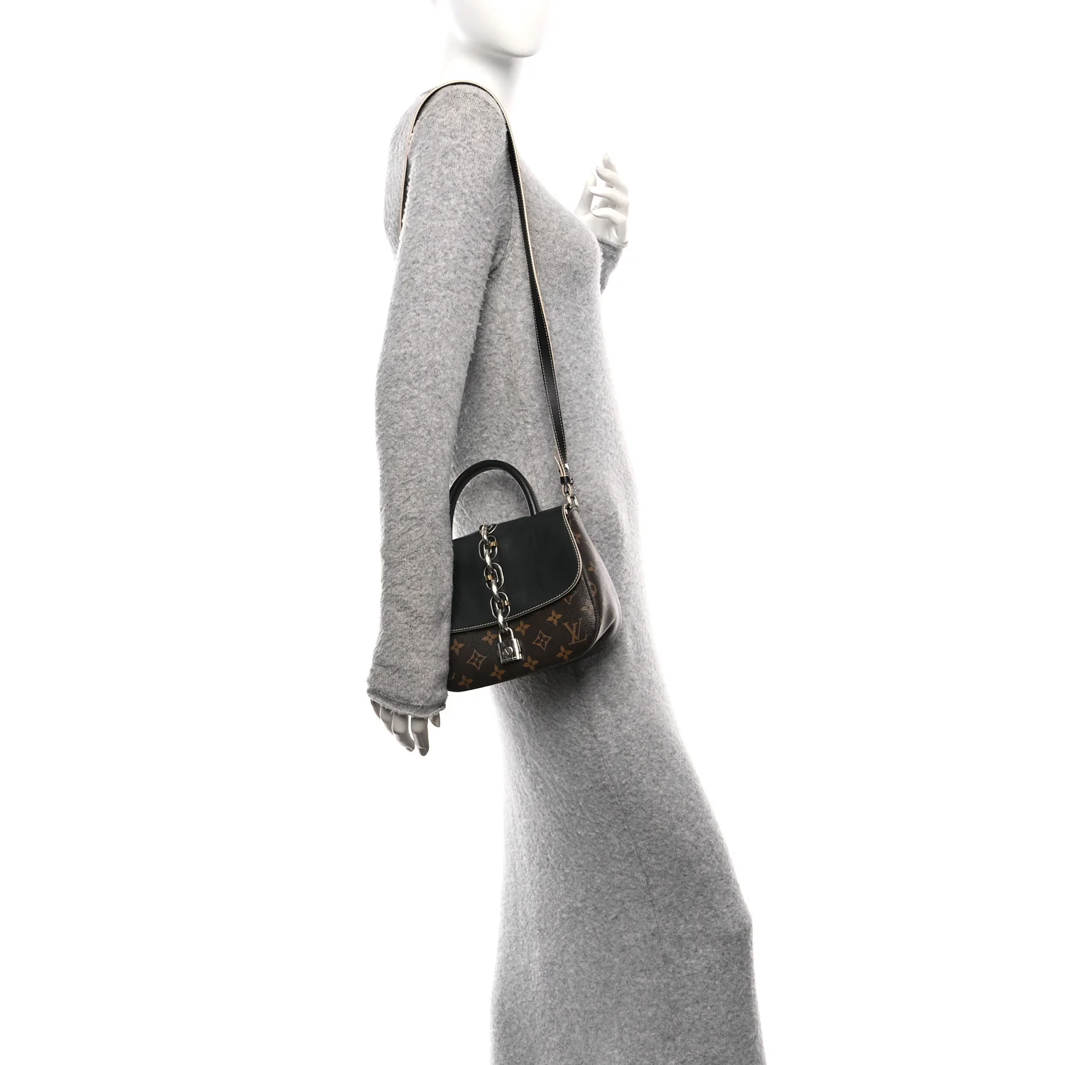 Calfskin Monogram Chain It Bag PM Black - Image 2