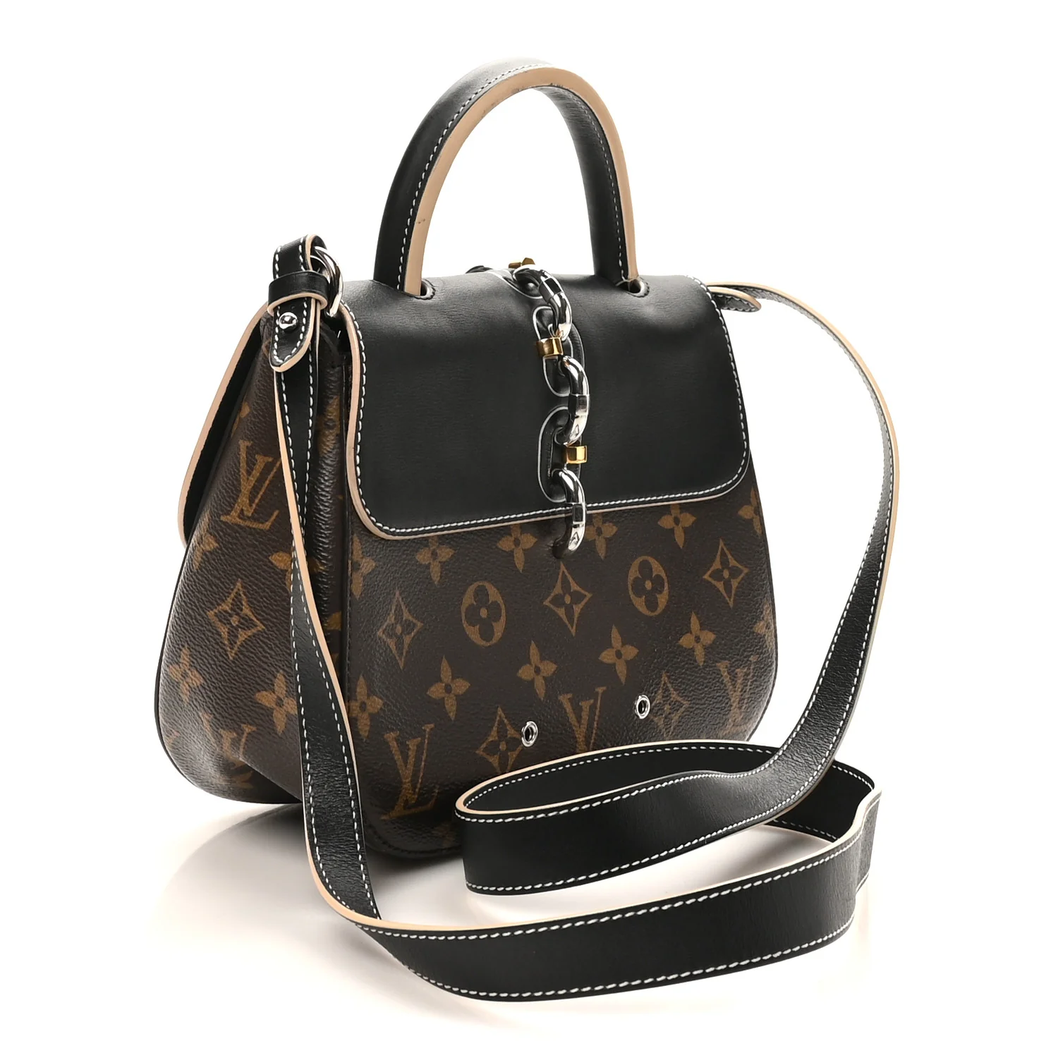 Calfskin Monogram Chain It Bag PM Black - Image 3