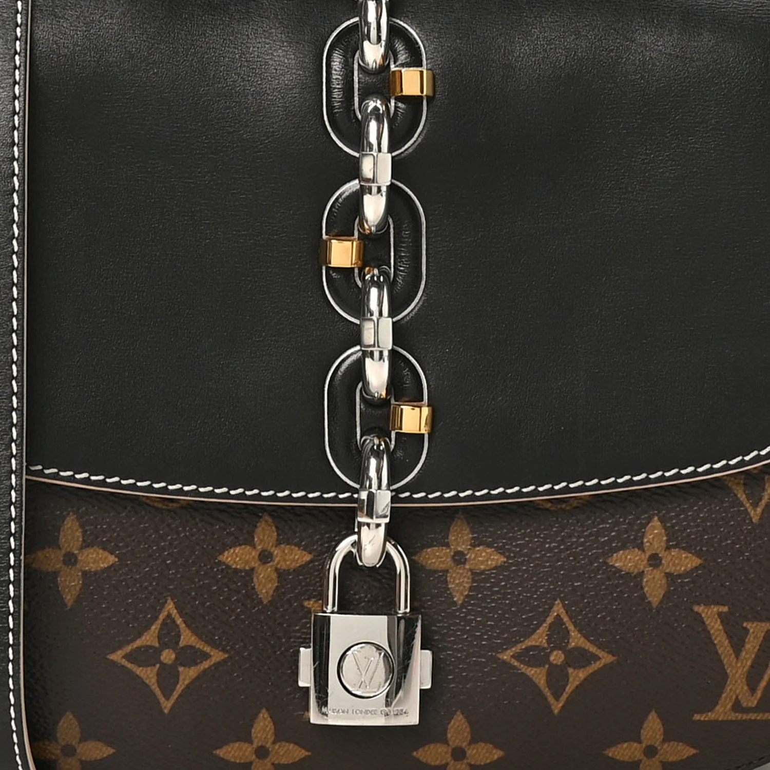 Calfskin Monogram Chain It Bag PM Black - Image 7