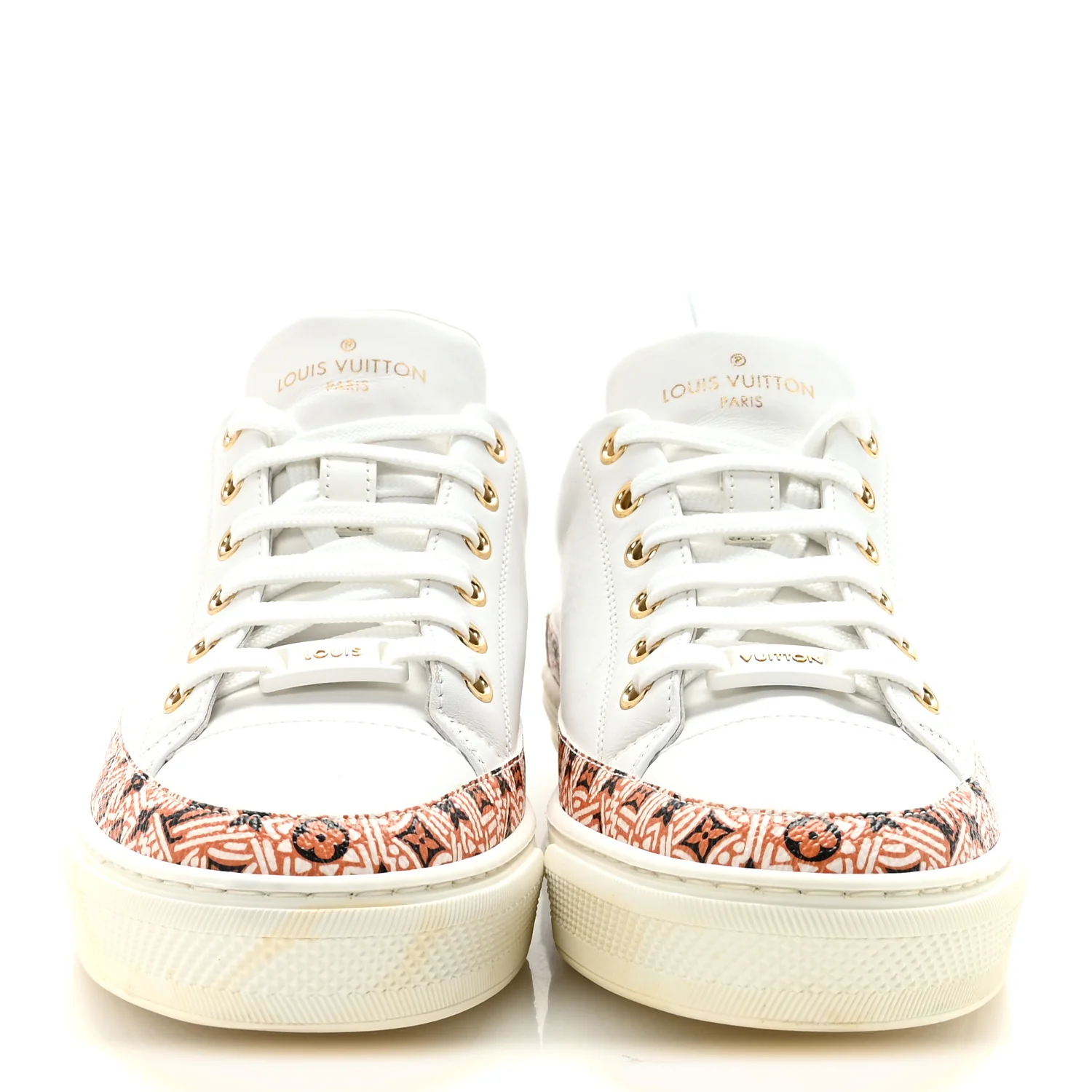 Calfskin Monogram Crafty Sneaker 38 White - Image 3