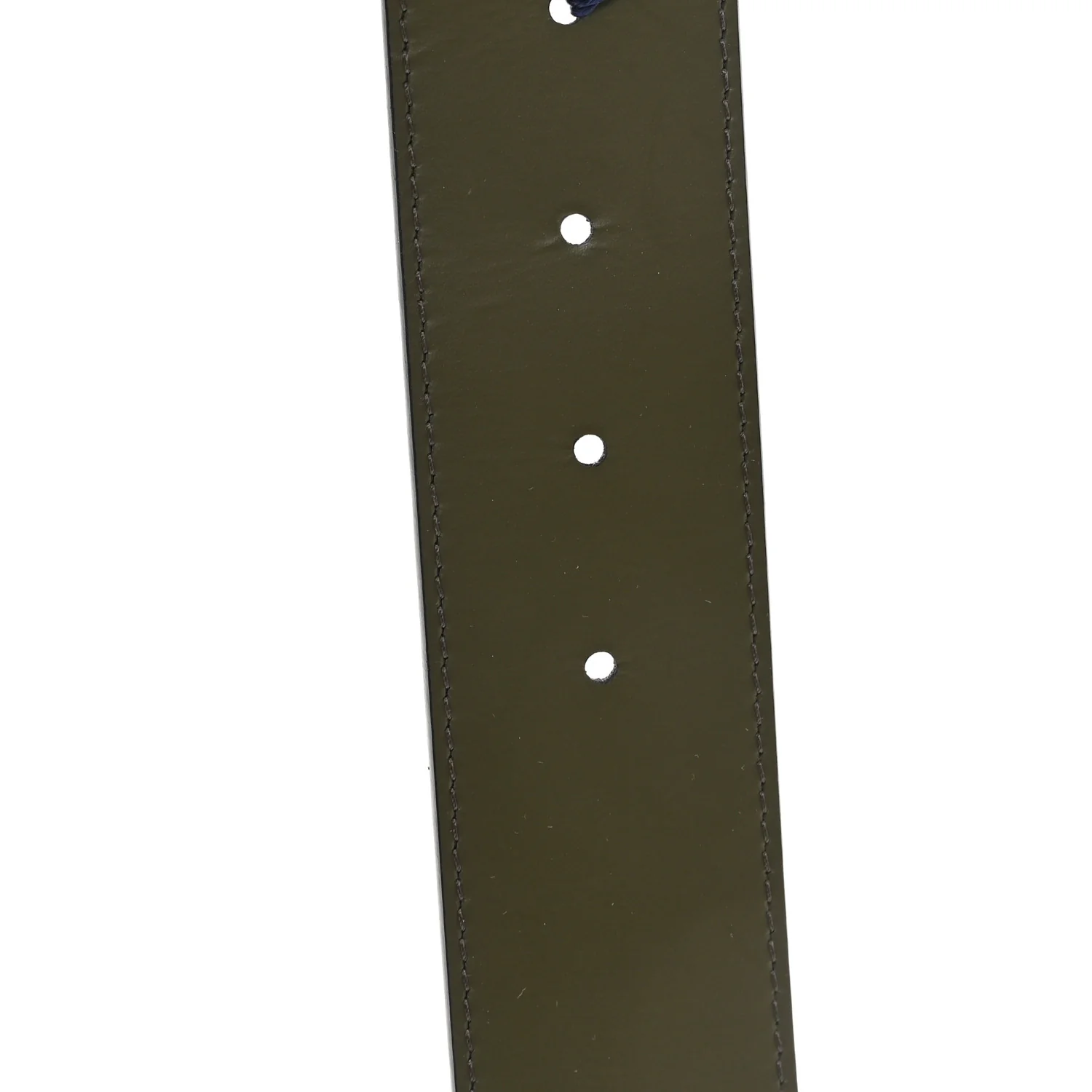Calfskin Monogram Eclipse 40mm LV Initiales Reversible Belt 95 38 Black Green - Image 4