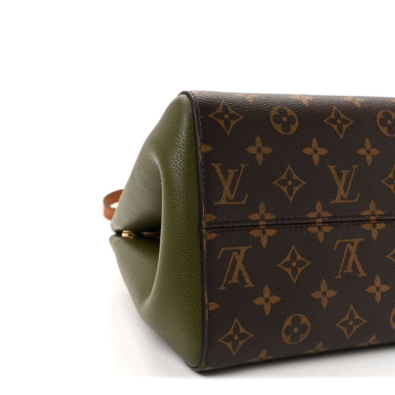 Calfskin Monogram Fold Tote PM Cream Khaki Black - Image 8