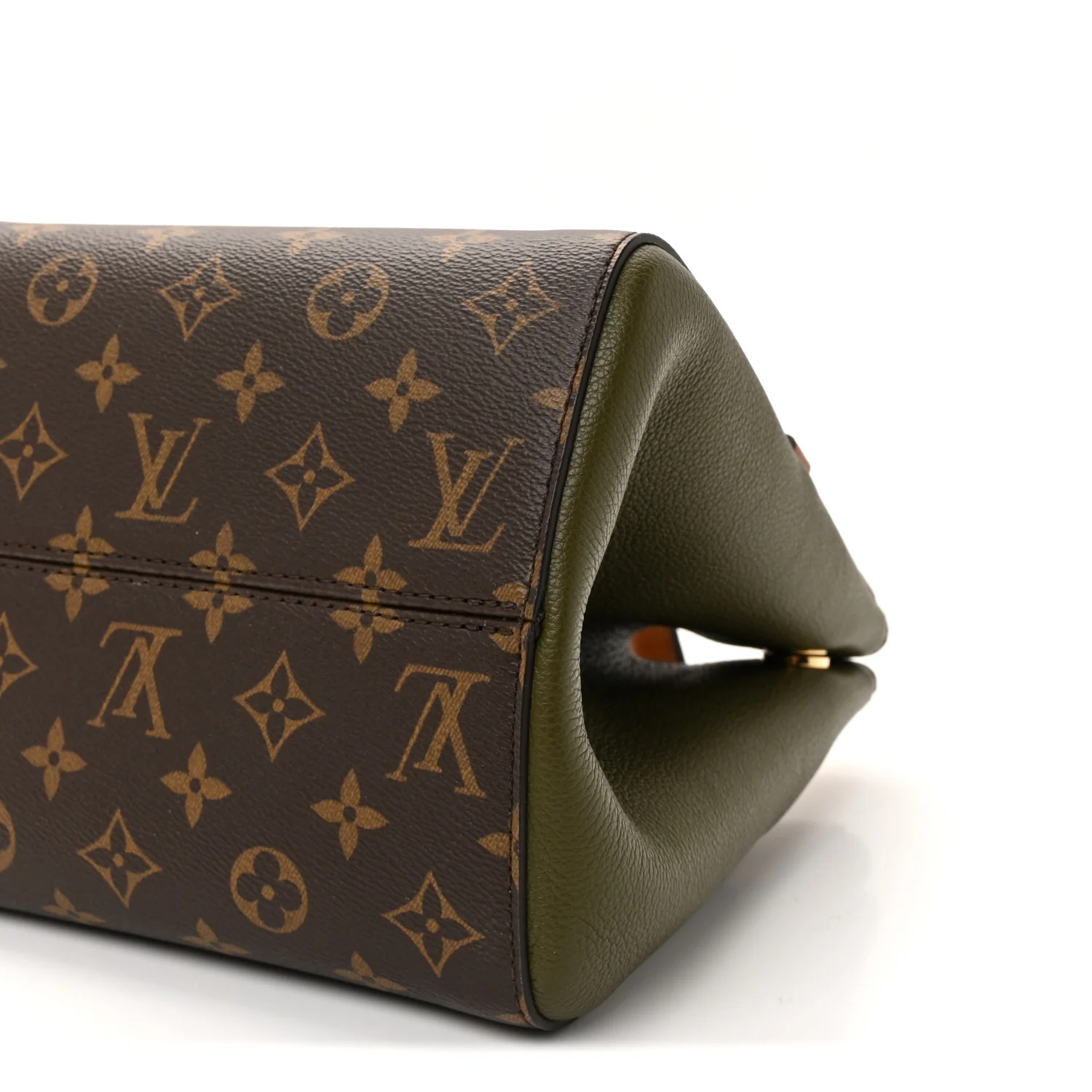 Calfskin Monogram Fold Tote PM Cream Khaki Black - Image 9