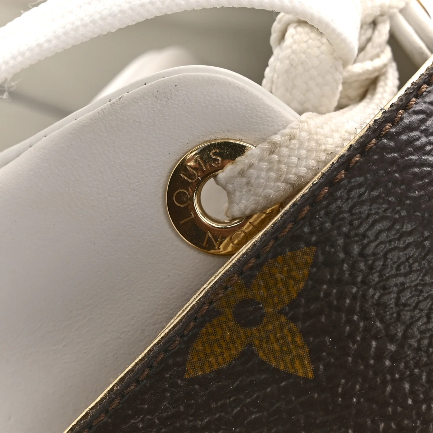 Calfskin Monogram Frontrow Sneaker 36 White - Image 12