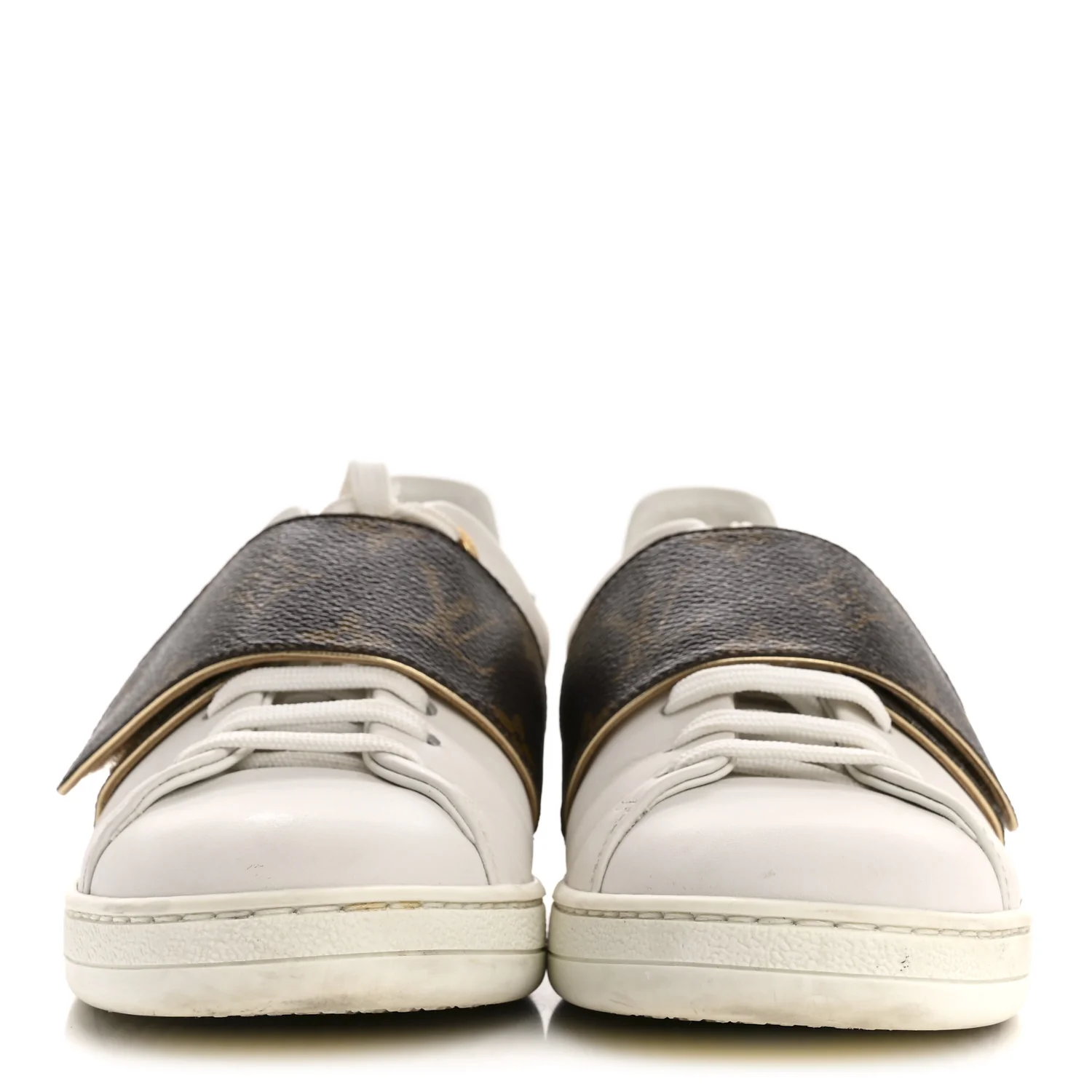 Calfskin Monogram Frontrow Sneaker 36 White - Image 3