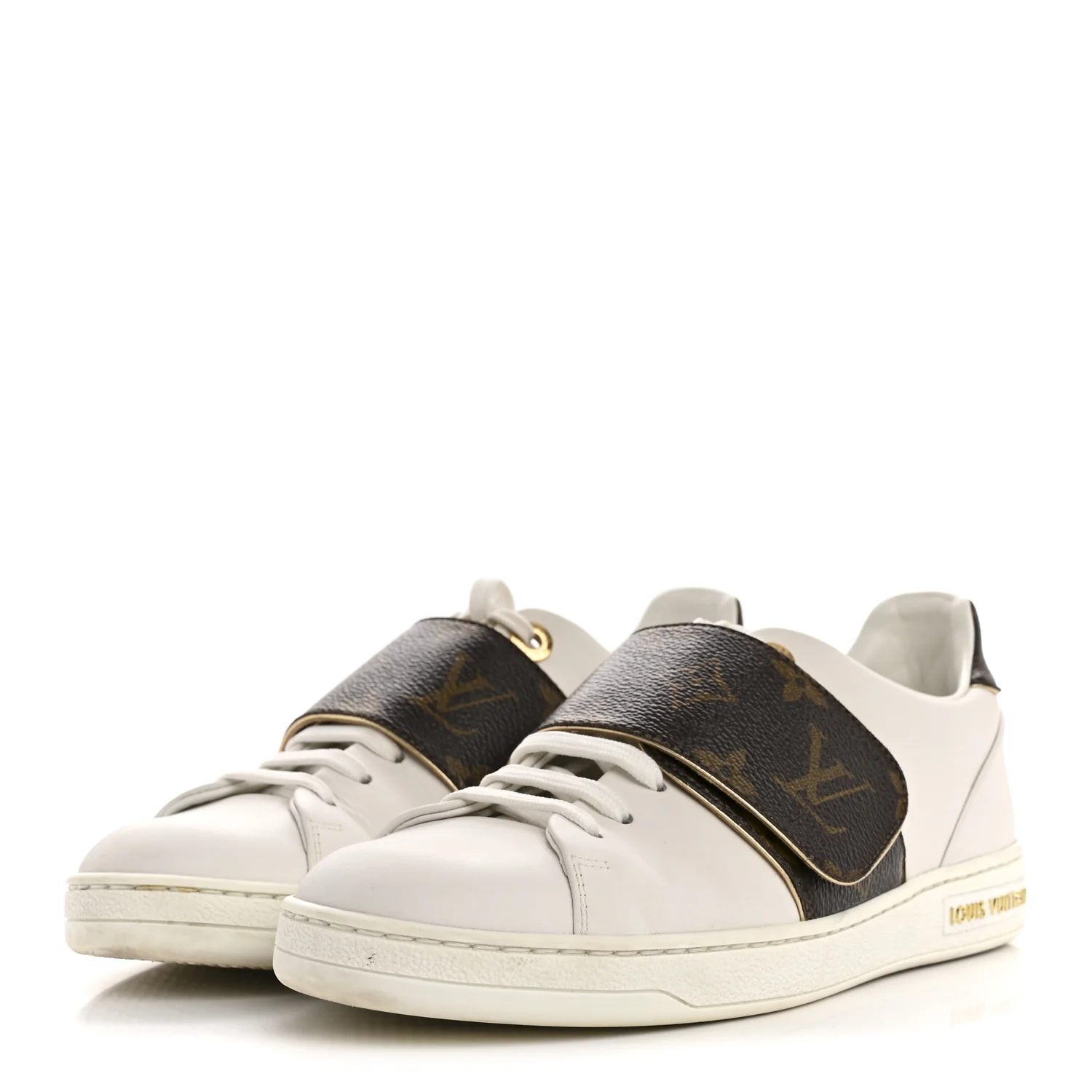 Calfskin Monogram Frontrow Sneaker 36 White - Image 4