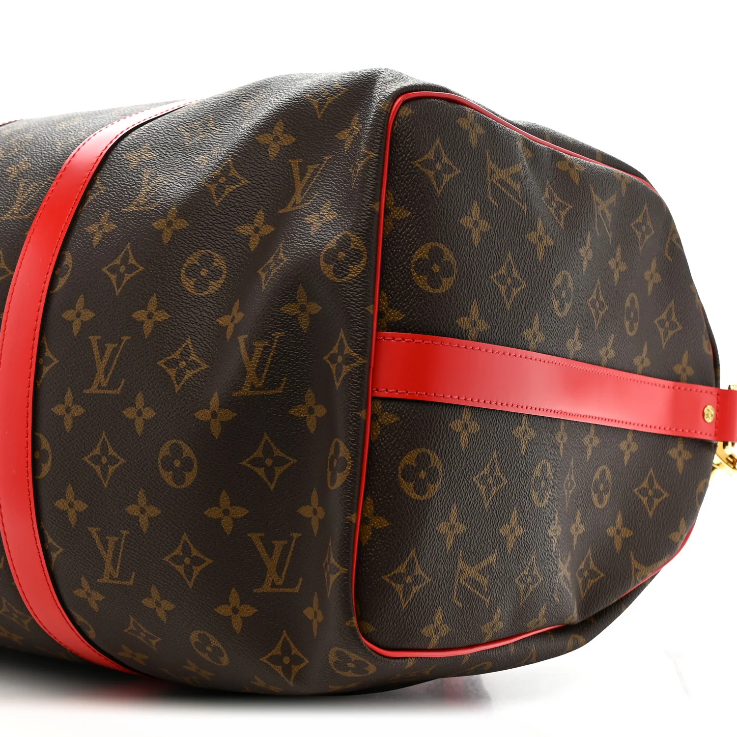 Calfskin Monogram Keepall Bandouliere 50 Coquelicot - Image 8