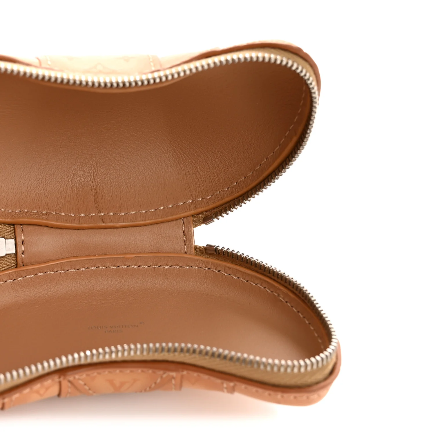 Calfskin Monogram LV Croissant Bag Charm Brown - Image 3